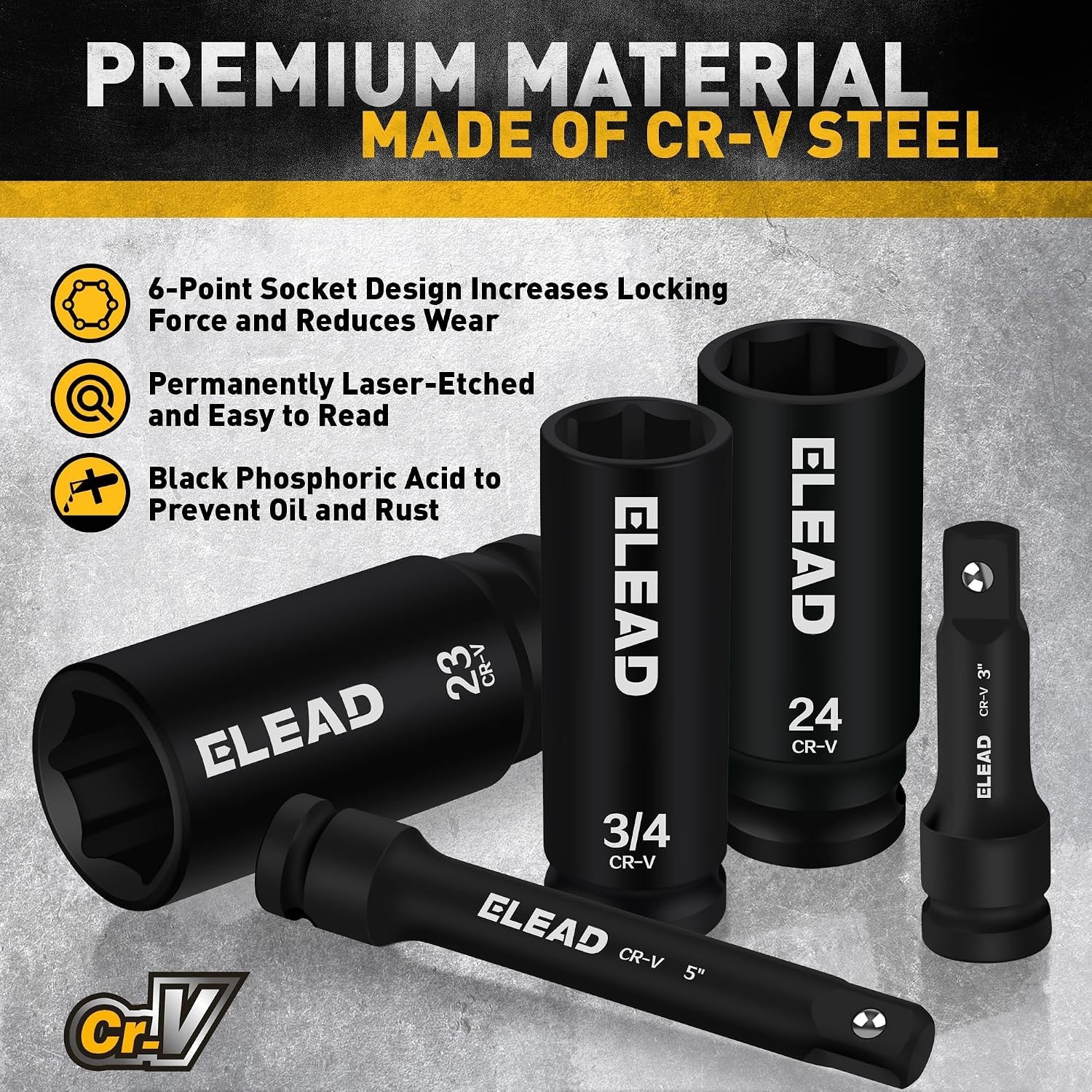 Complete 30-Piece Impact Socket Set – 1/2″ Drive with Organized Storage Case