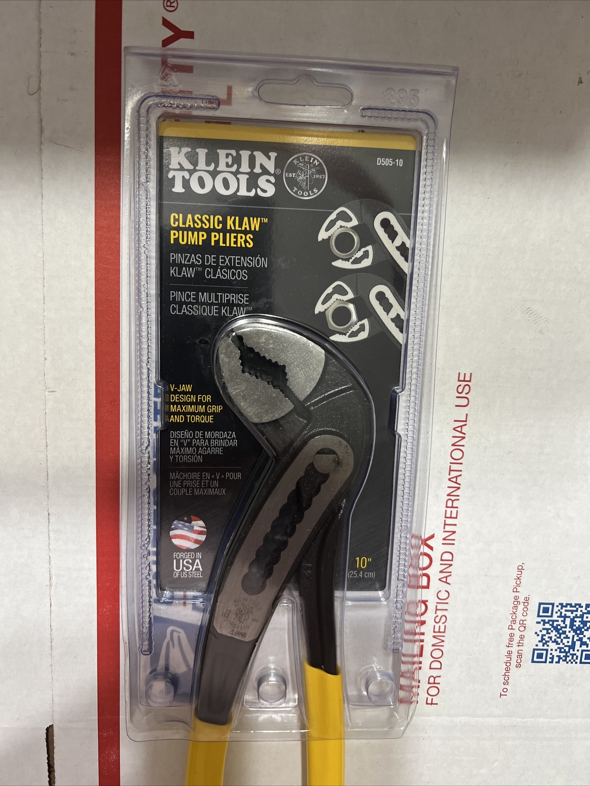 Klein Tools D505-10 Classic Klaw Pump Pliers 10” – NEW – FREE SHIPPING!
