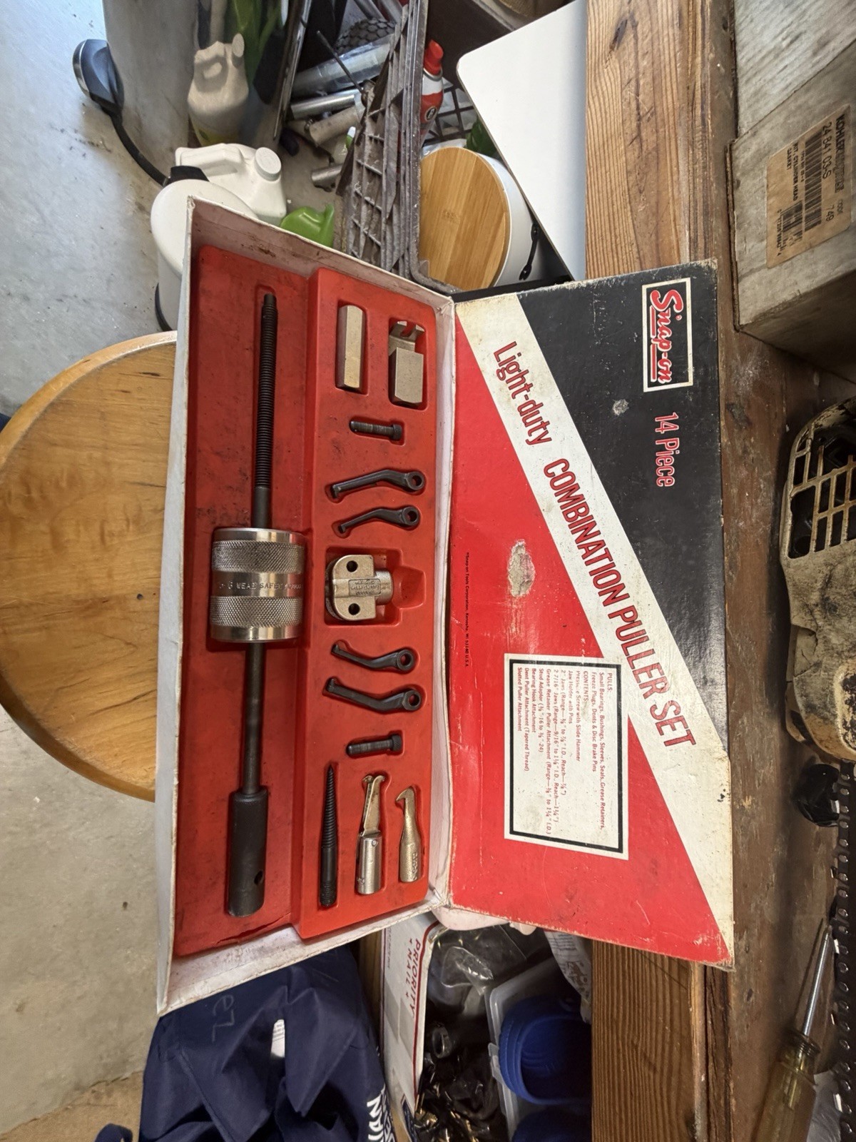 Snap-On CJ93B, 14-Piece Light Duty Combination Puller Set W Slide Hammer CJ125-6