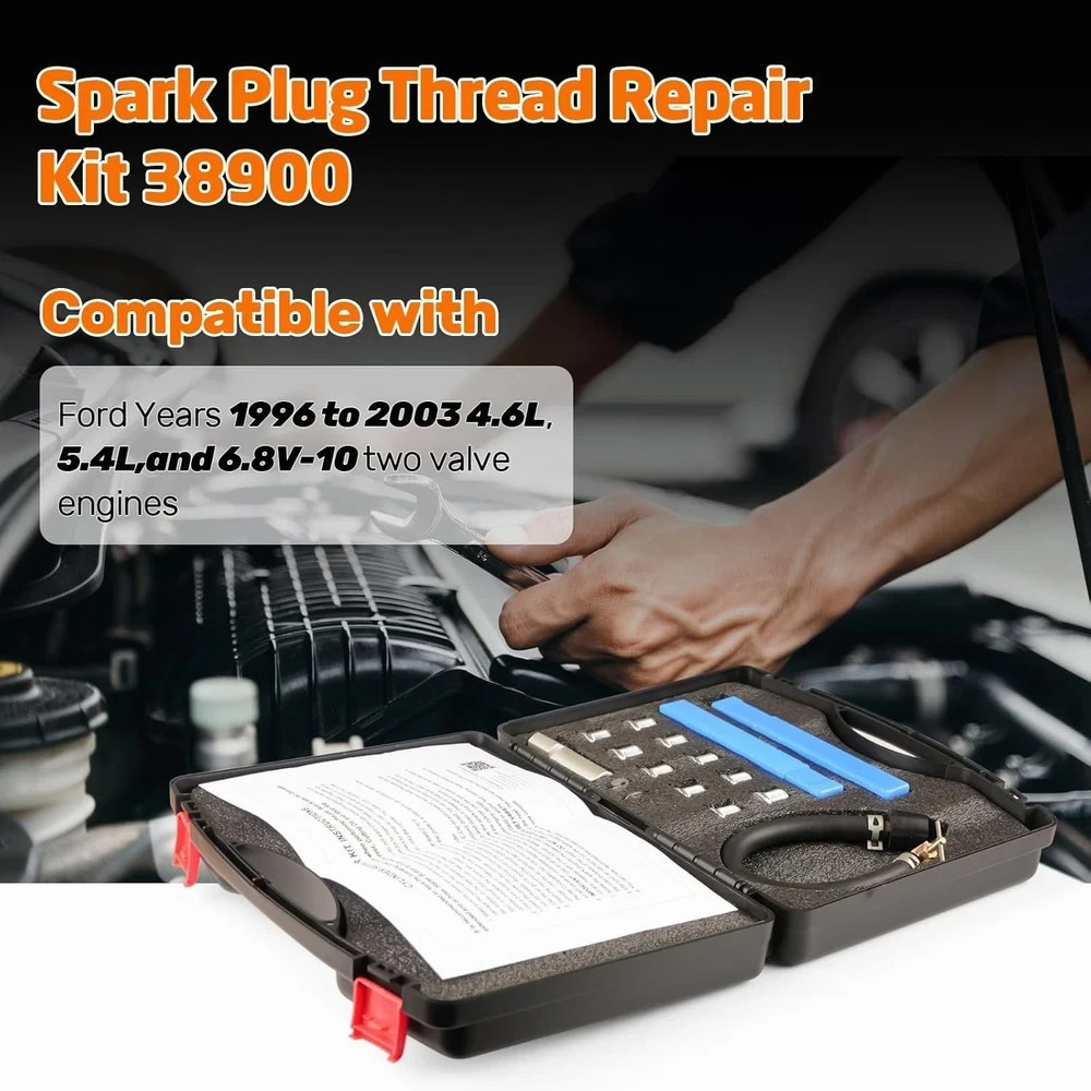 38900 Two Valve Triton Tool Kit Repair System Spark Plug Thread Repair Kit for..