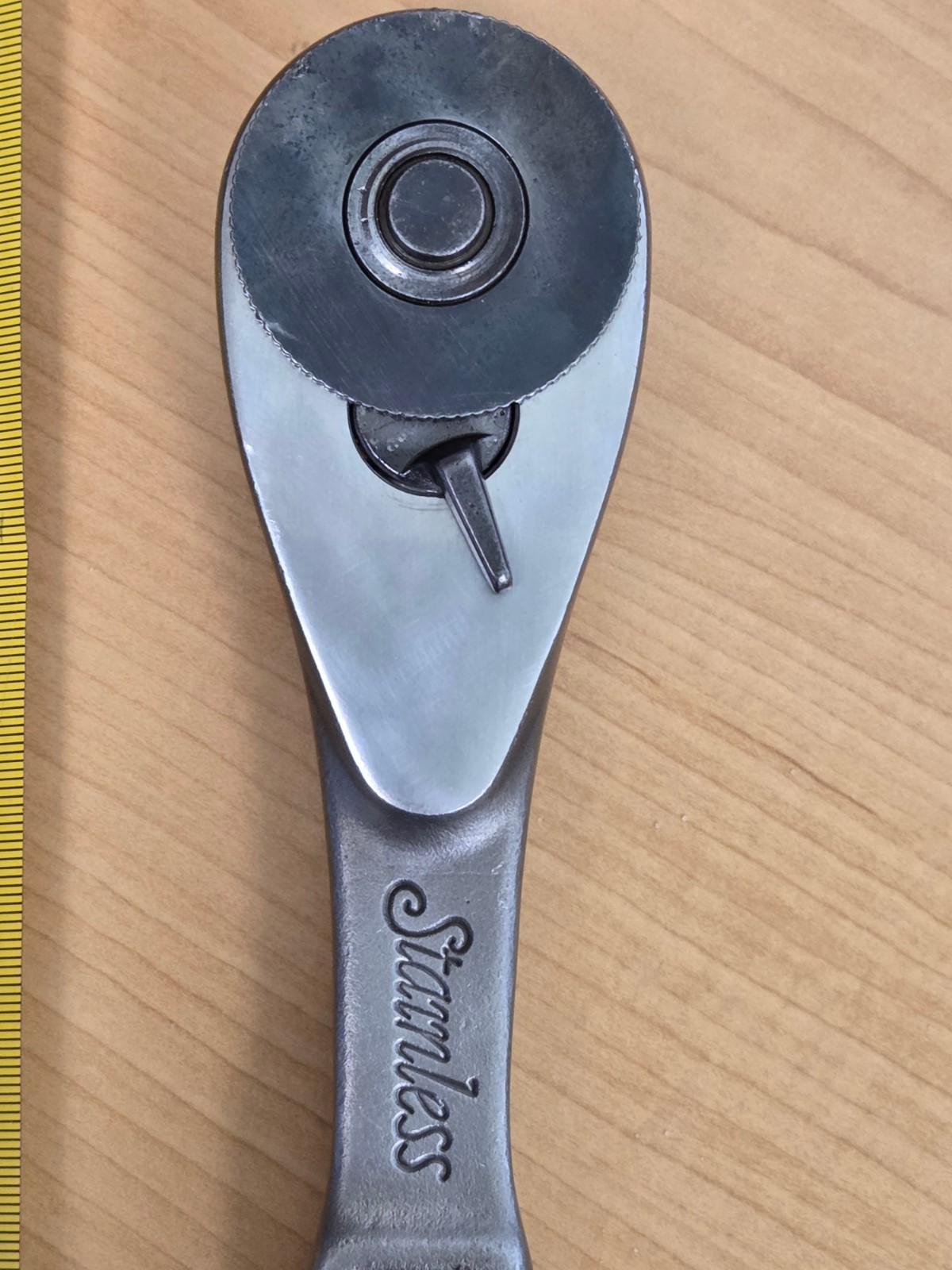 Vintage Craftsman 1/2″ Drive Stainless Steel USA 43763 Ratchet. Excellent Cond.
