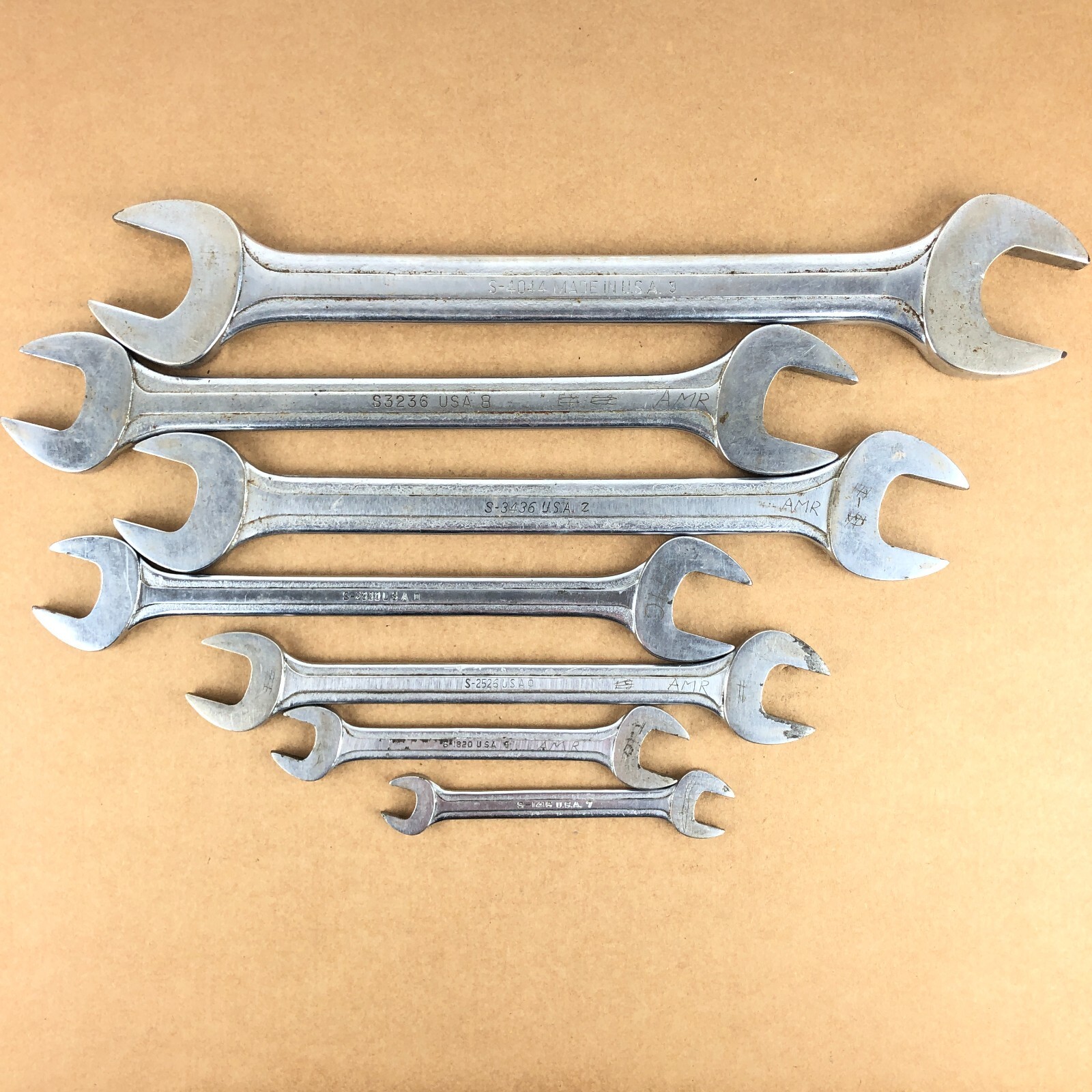 Blue-Point USA Double Open End Wrench Set 1/2″ to 1-3/8″ S Series Supreme Marks