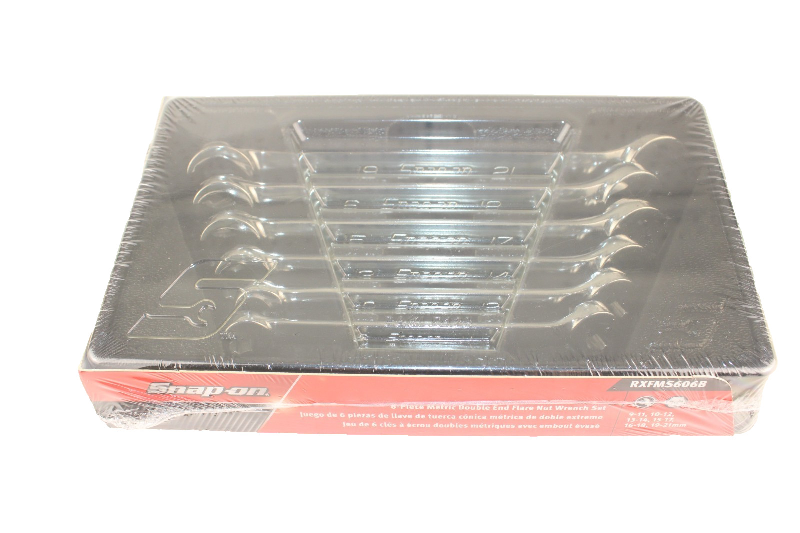 Snap-on New SEALED 6 Pc 6-Point Metric Double End Flare Nut Wrench Set (9–21 mm)