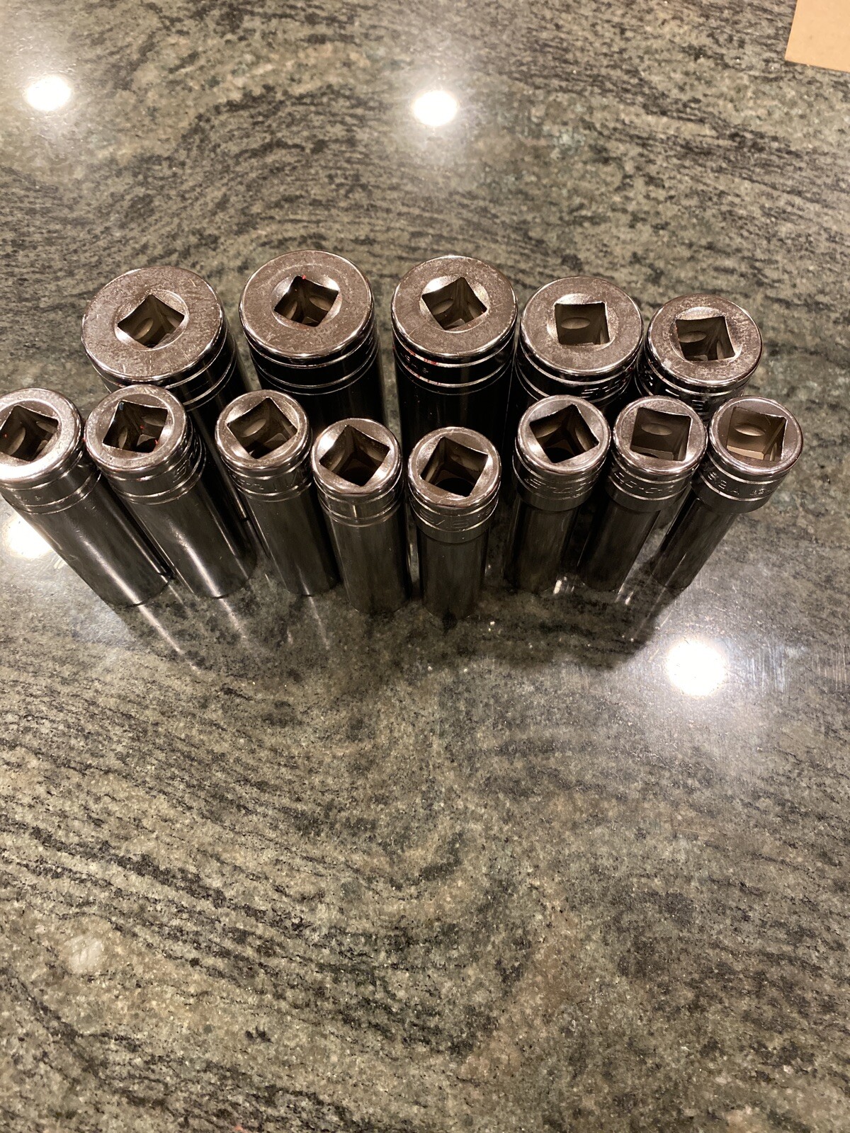 Snap-on 313tsya 1/2″ drive 3/8-1-1/8 deep 6 point socket set