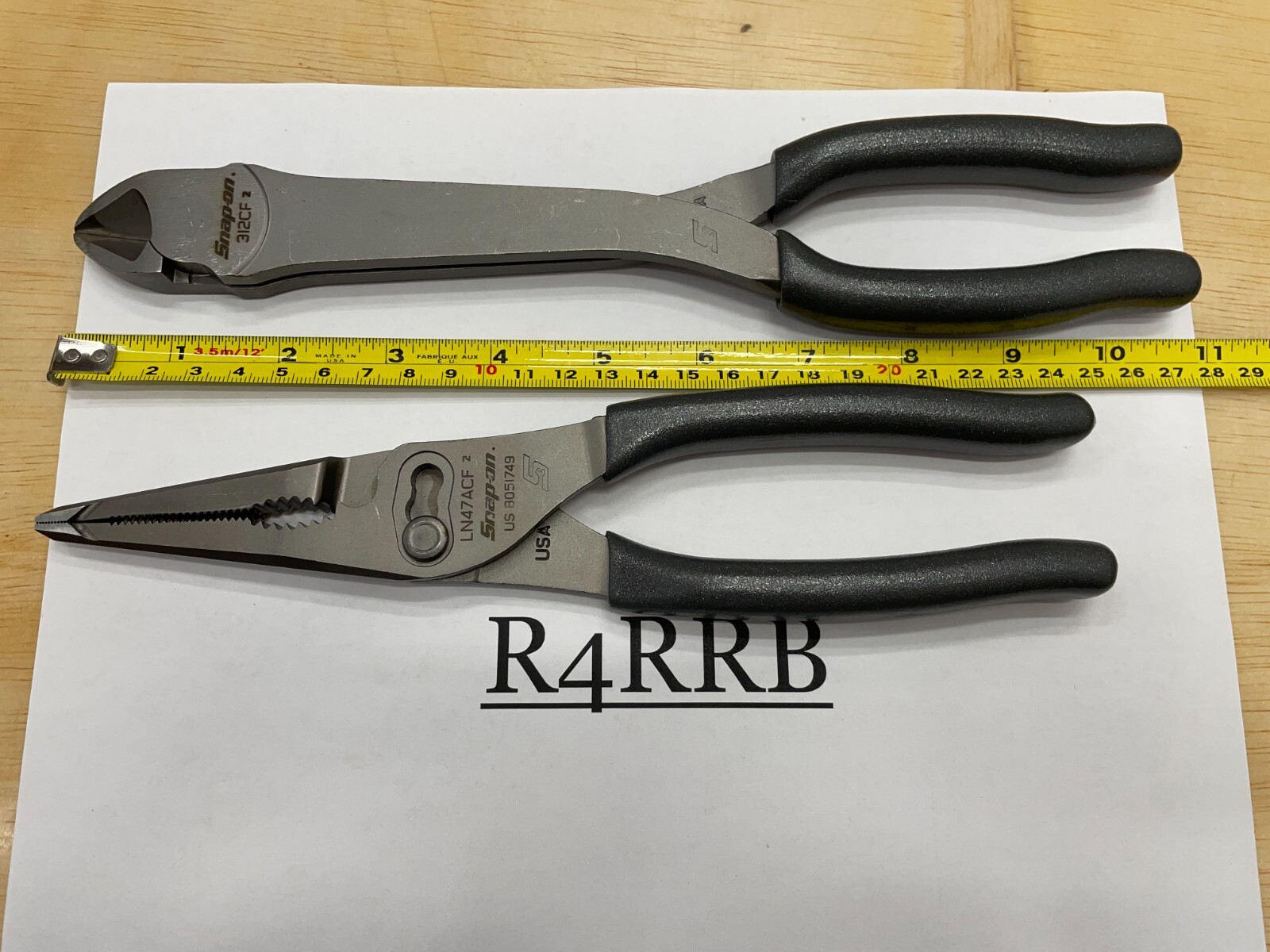 Snap-on Tools USA NEW 2pc DARK TITANIUM Pliers Cutter Lot Set LN47ACFDT 312CFDT