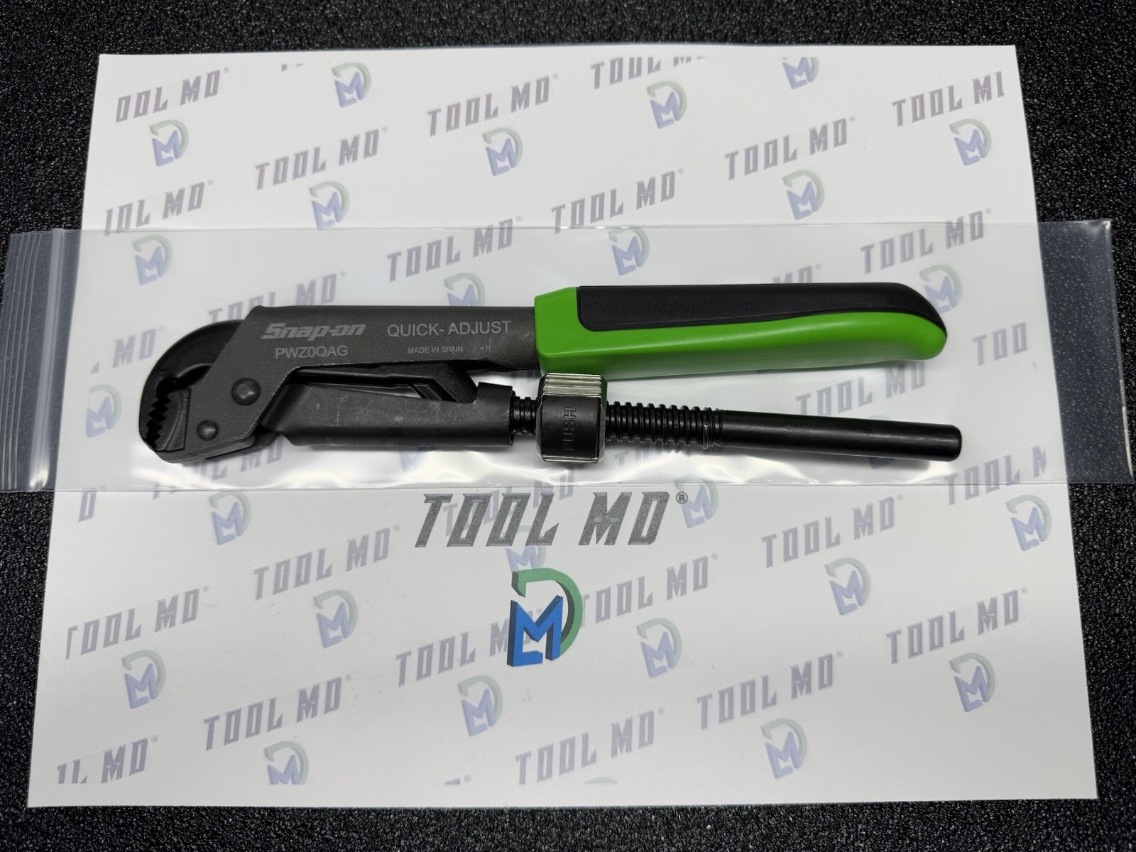 Snap-on Tools NEW GREEN 8-5/8″ Soft Grip Quick Adjust Pliers Wrench PWZ0QAG
