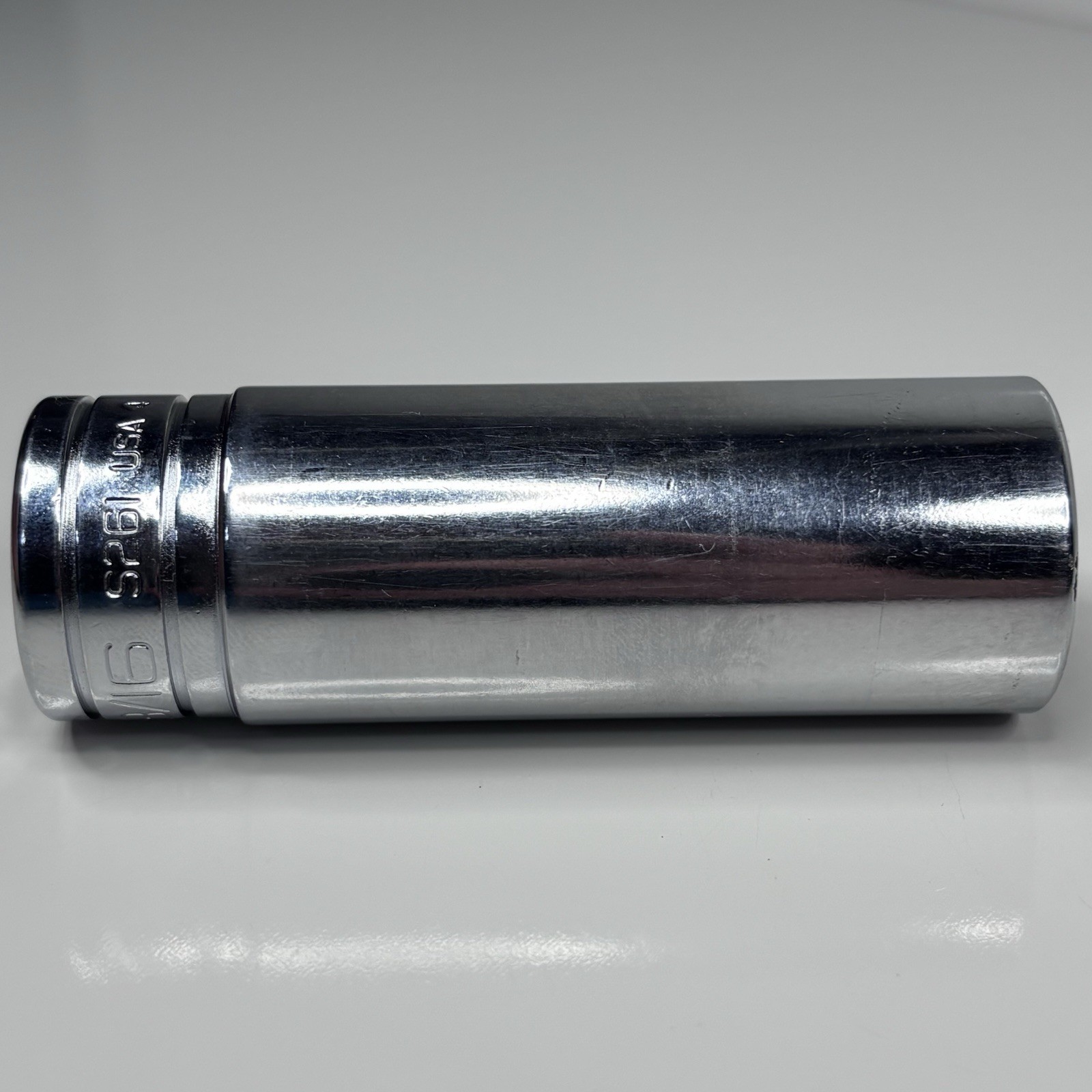 Snap On Tool S261 1/2 Dr 12Pt SAE 13/16 Flank Dr Deep Chrome Socket USA 1994 VGC