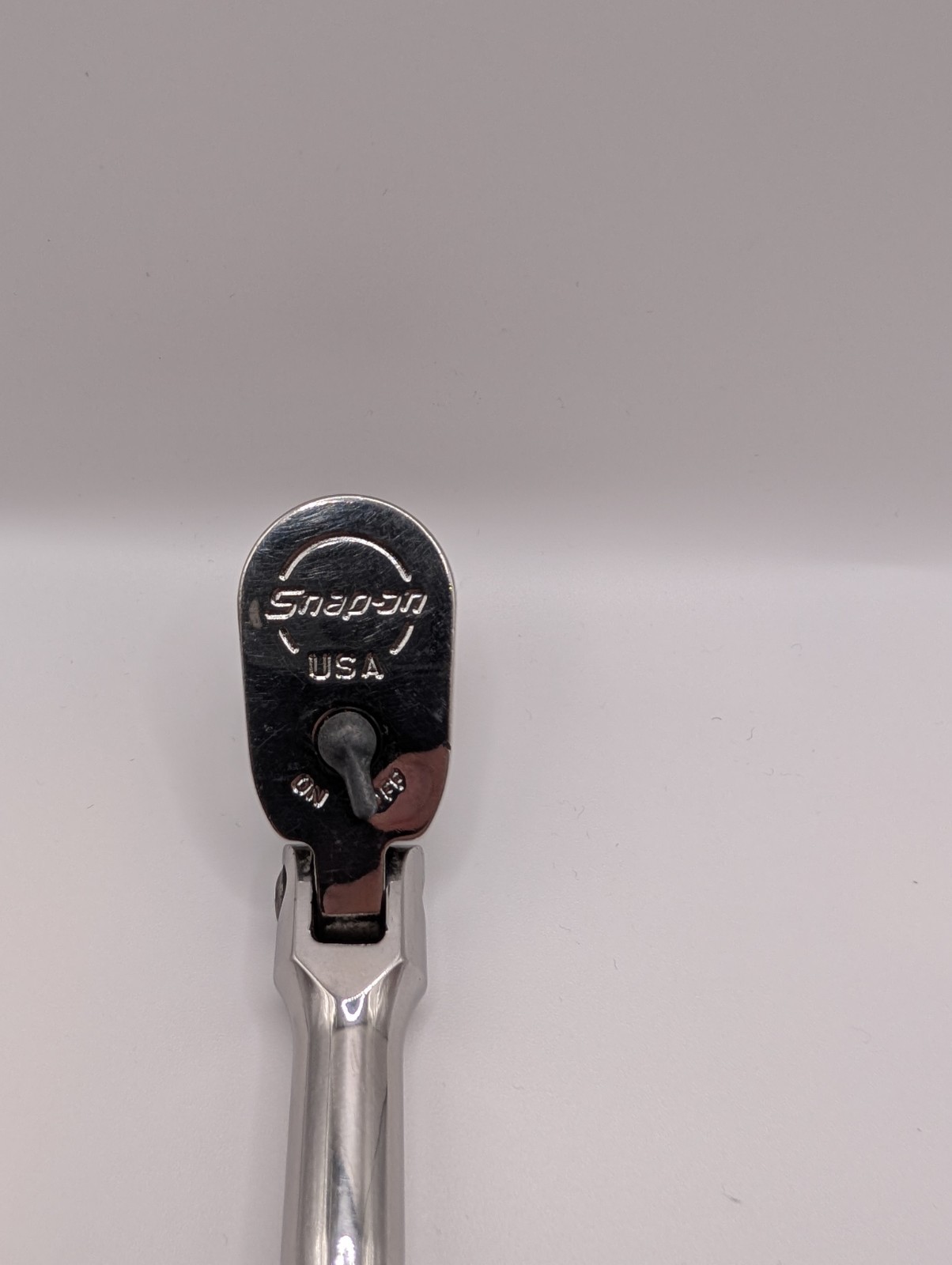 Snap On 1/4″ Ratchet Flex Head THLF72 Soft Grip Red USA USED WITH WEAR