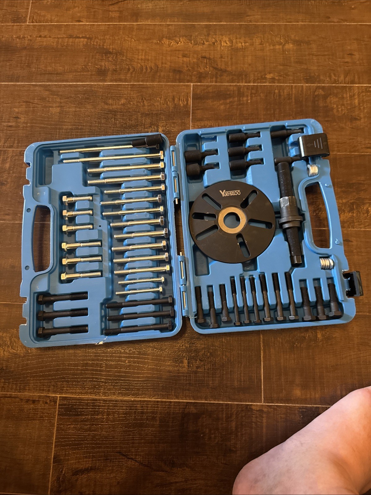 59 Pcs Harmonic Balancer Puller and Installer Set, Flywheel Remover, Crankshaft