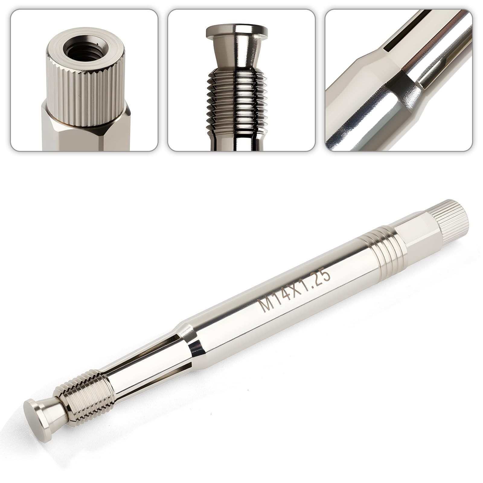 M14x1.25 Spark Plug Thread Repair Tool 2-Pack – Chaser for Stripped Holes, No He