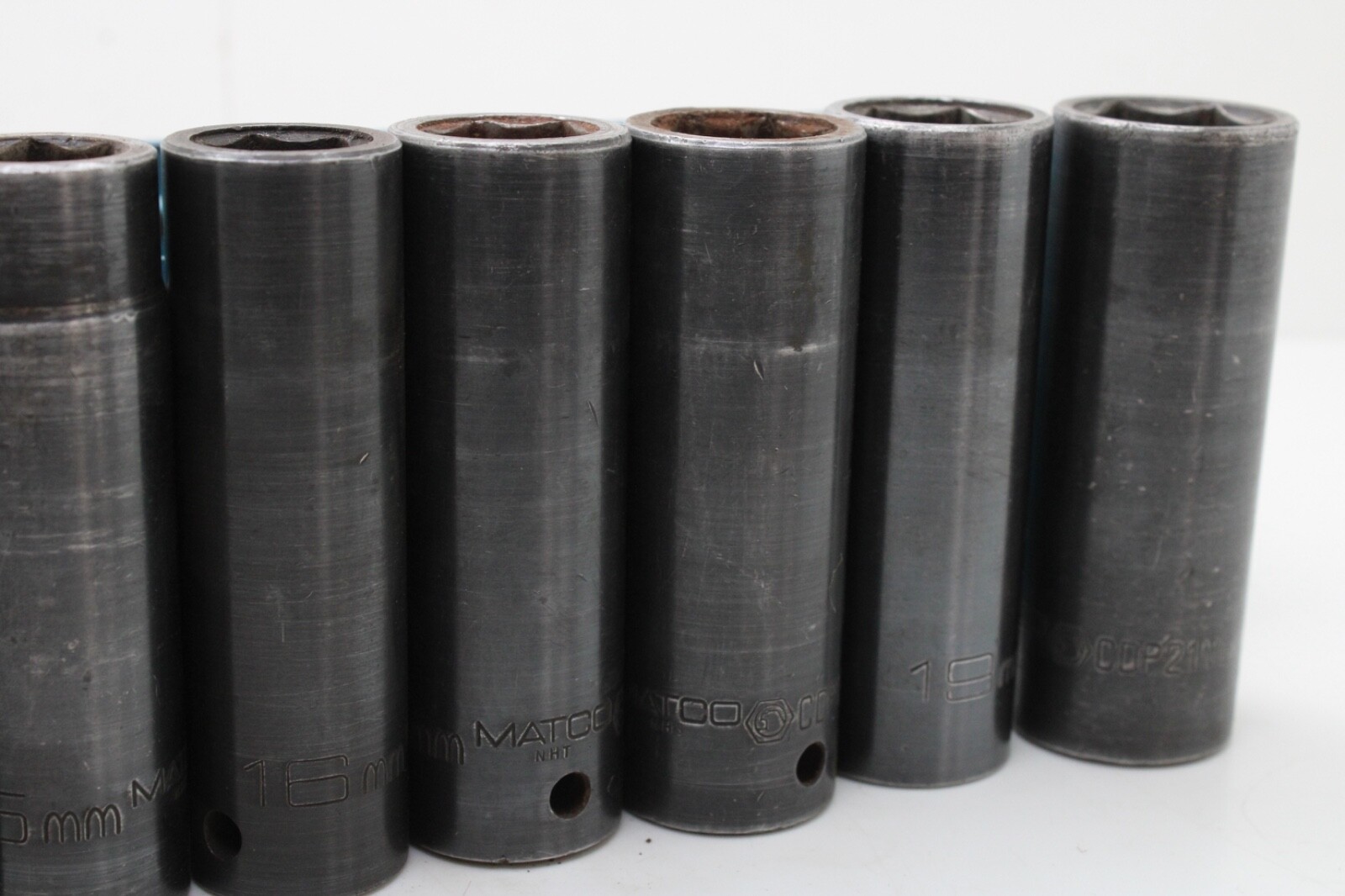 Matco CDP10M6-CDP21M6 10- 21mm 1/2″ Drive 11 Pc 6 Point Deep Impact Socket USA