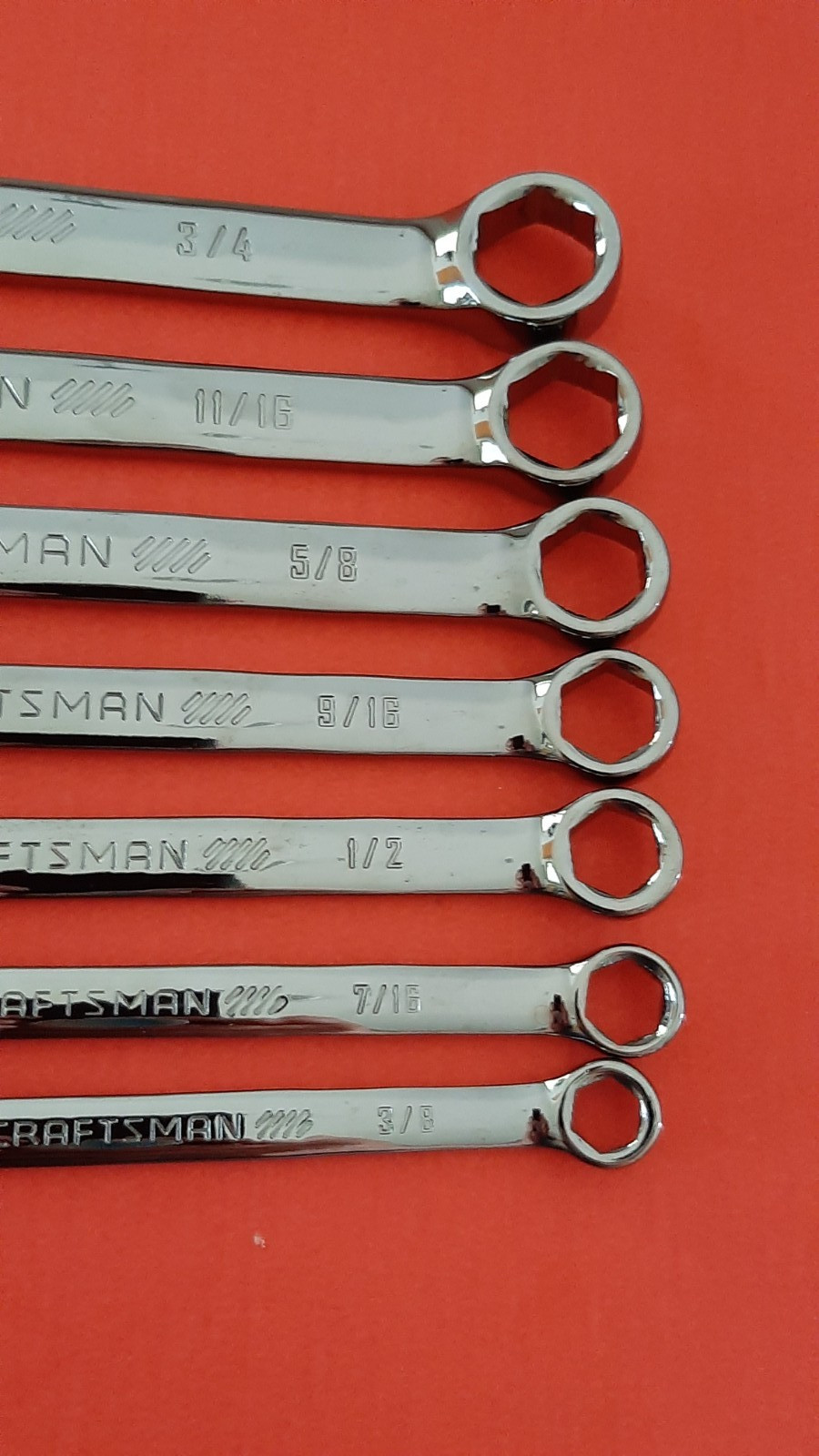 NEW Craftsman OVERDRIVE 10 Piece SAE Combination Wrench Set 1/4″ to 3/4″
