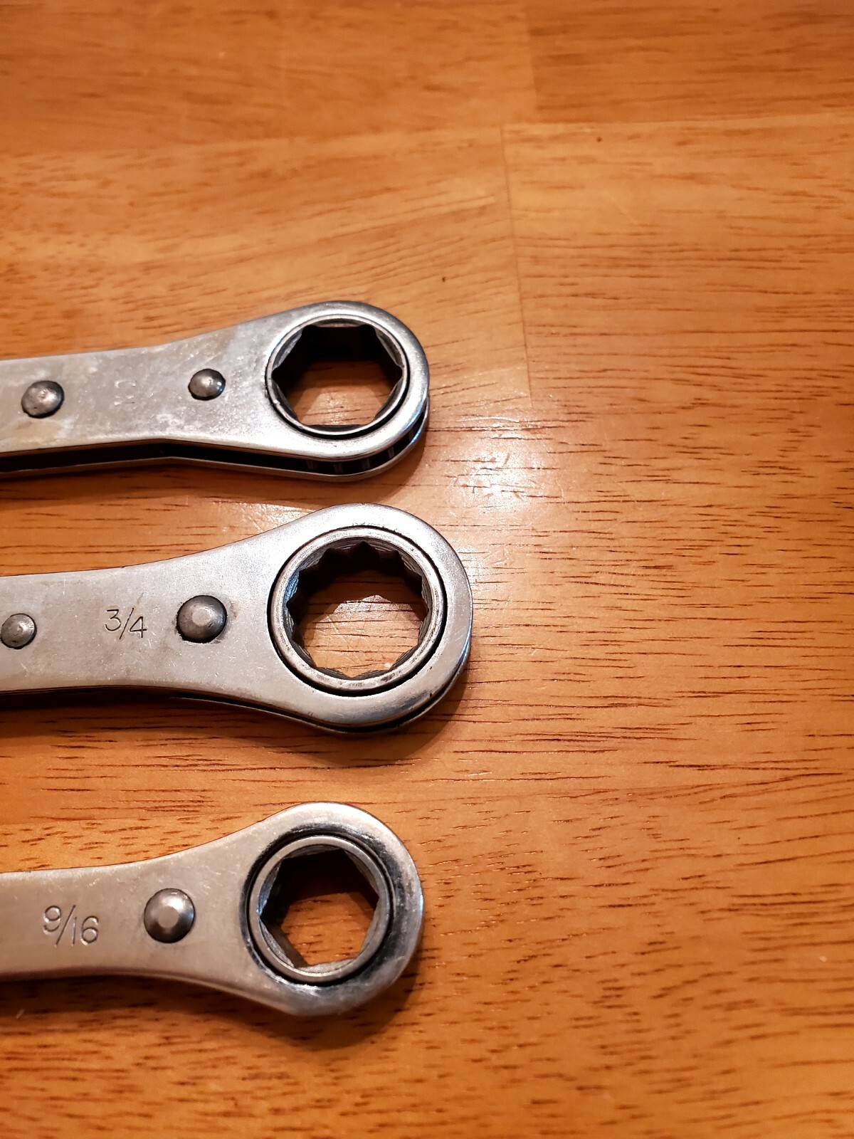 Mac Snap On 1/2-9/16 5/8-3/4 6&12PT Ratchet Wrenchs Lot Of 3