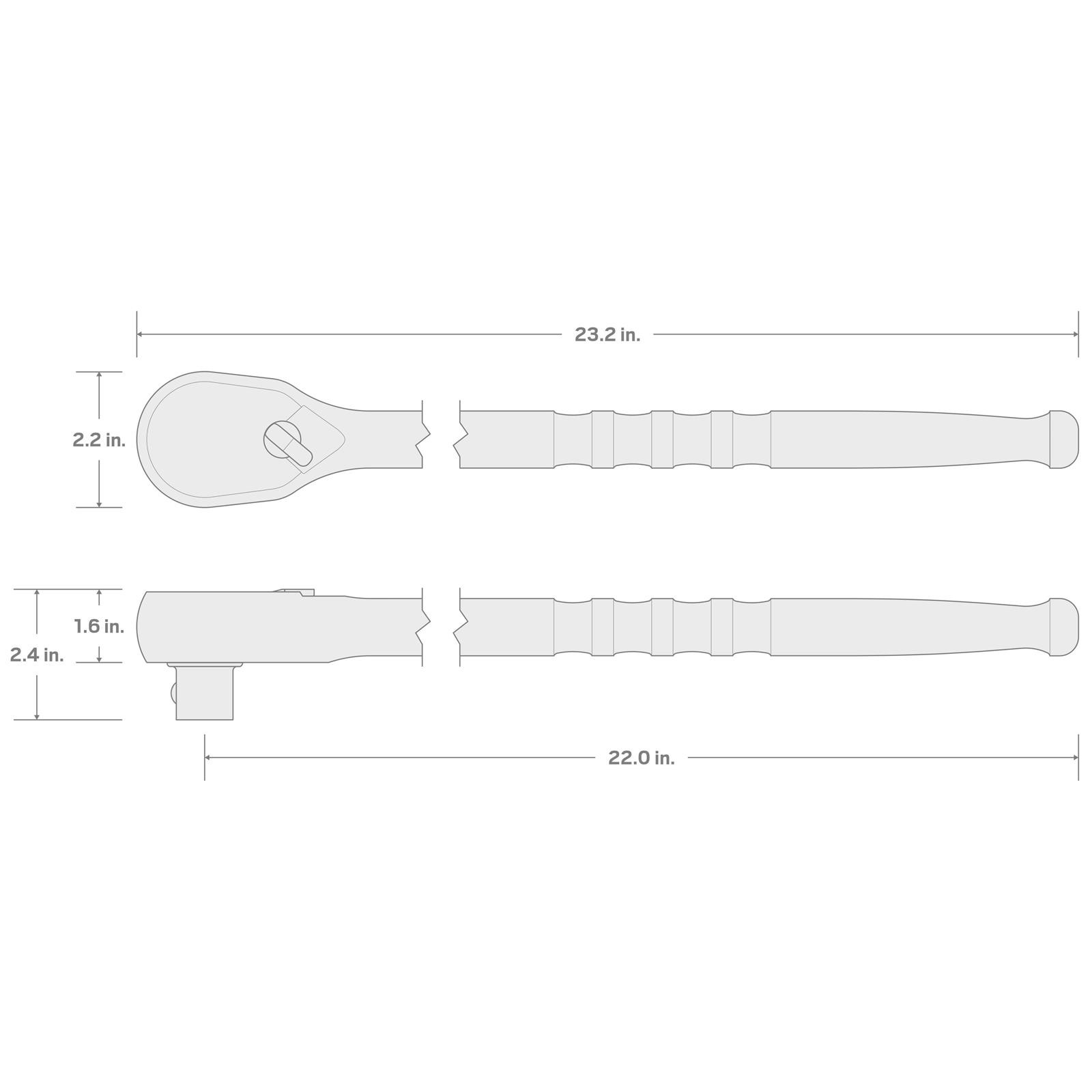 Tekton SRH01322 3/4 Inch Drive x 22 Inch Ratchet
