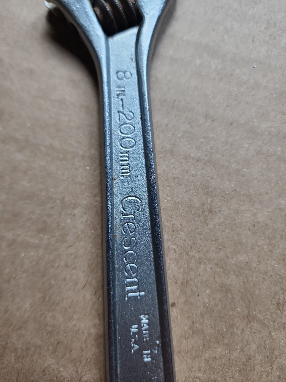 8in.- 200mm. Cresent Adjustable Wrench Made In U.S.A