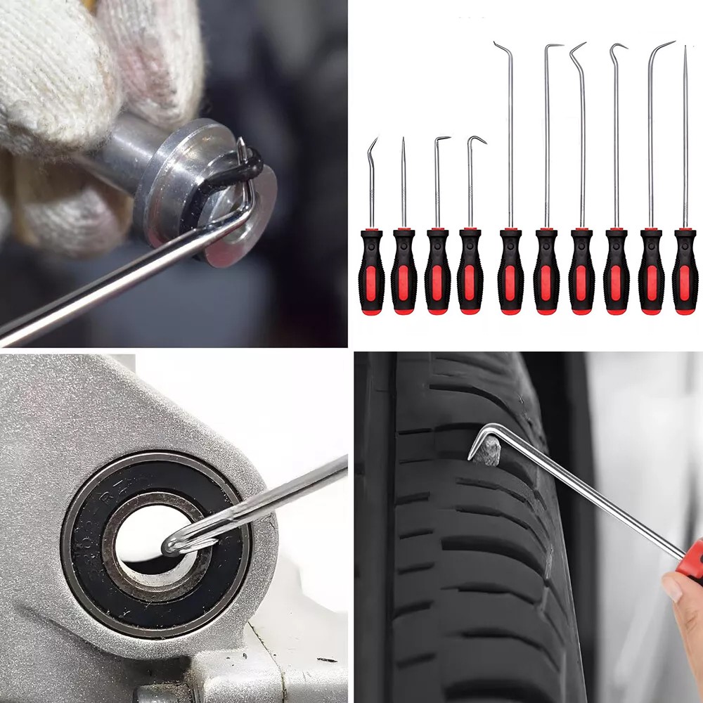 10pcs Pick and Hook Set Car Auto Oil Seal/O-Ring Seal Gasket Pick Puller Remover