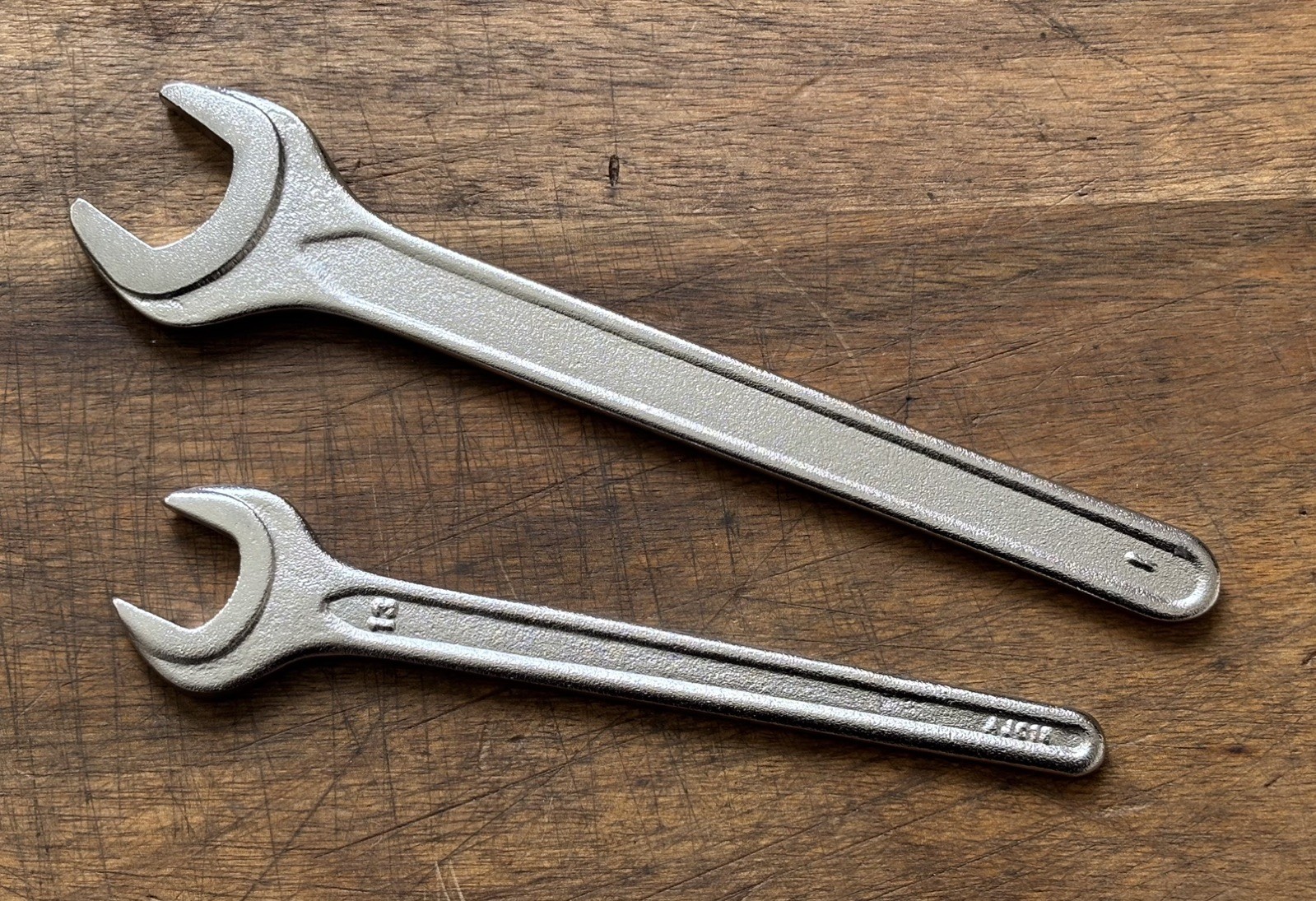 GERMAN DIN894 – pair of – 17mm and 13mm Metric sized Single Open Ended Spanners