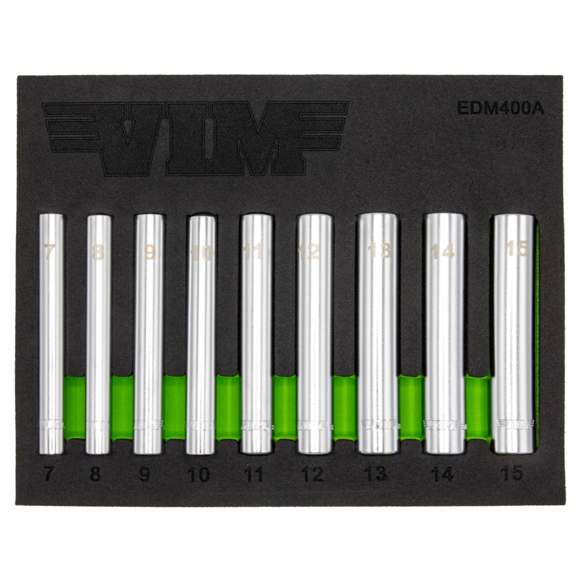 VIM Tools 9 Piece 1/4 Inch Extra Deep 6 Point Metric Socket Set – 1/4 Inch Drive