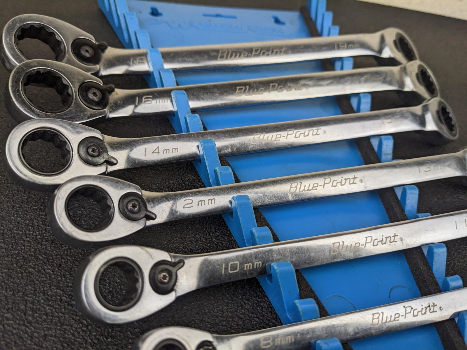 #bp430 Blue Point BXORM706 Reversible Offset 12Pt Ratcheting Wrench Set 8-19mm