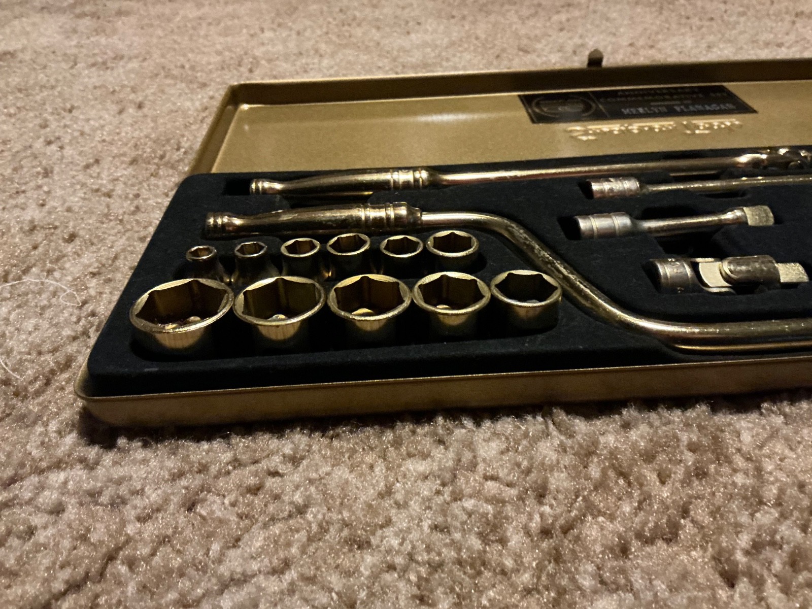 Snap-On Tools RARE 1970 50th Anniversary Collectors Gold 3/8 Service Set KRA-284