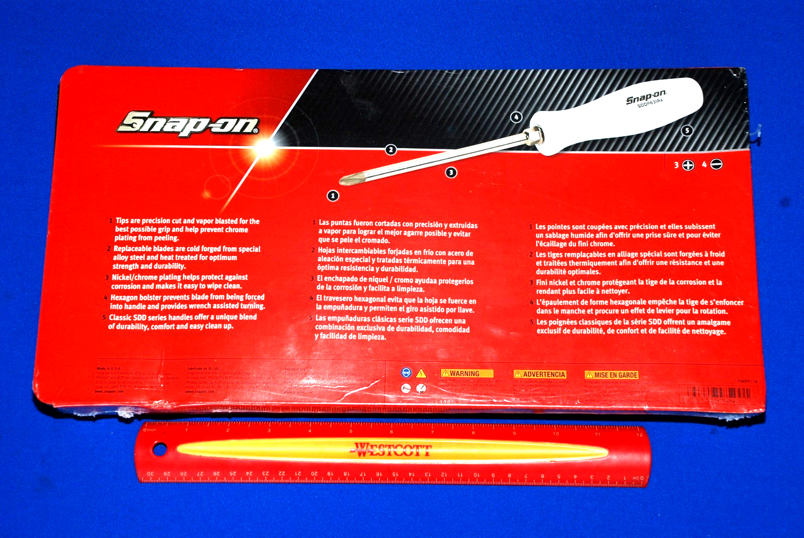 Snap-on NEW Ships FREE 7 Pc Pearl White Hard Grip Combination Screwdriver Set