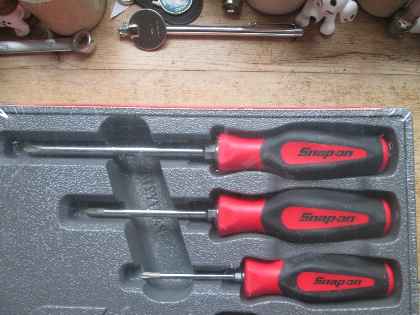 Snap On Classic Red Phillips Screwdriver 5 Piece Set New Premium Tools