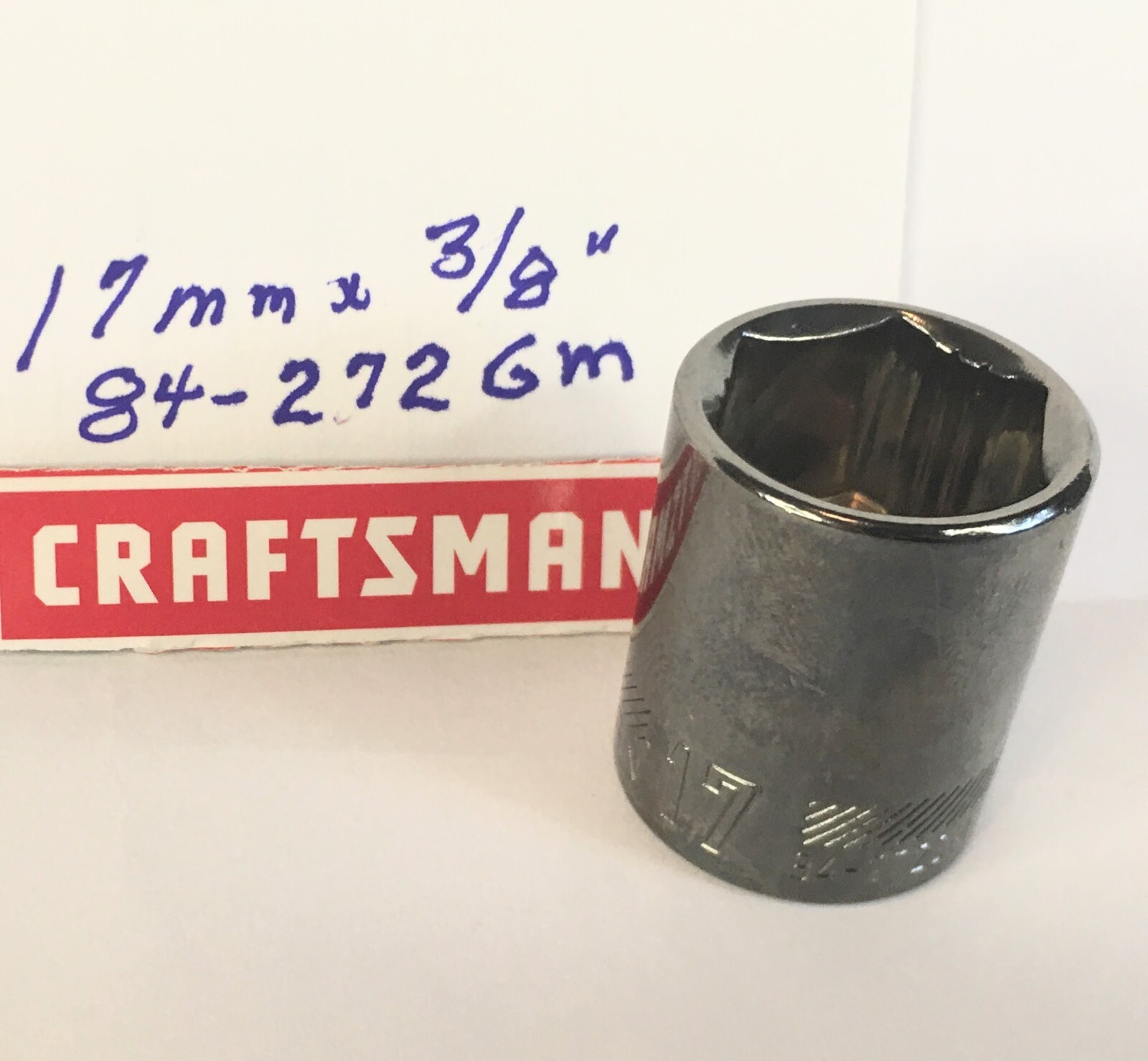 Craftsman  17 mm x 3/8″ Dr Socket 84-272GM Gunmetal Chrome 6 Pt Free Shipping