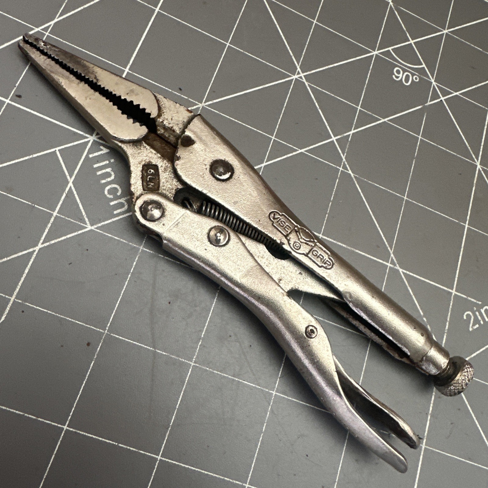 Vintage Peterson Dewitt USA 6″ Long Nose Vise Grip Pliers No 6LN