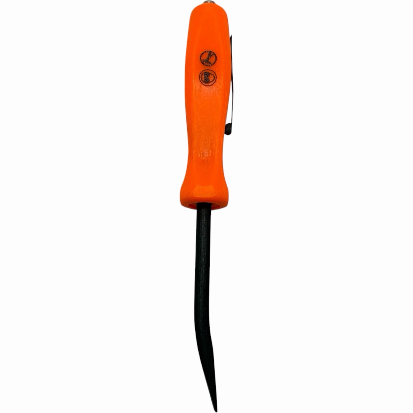 Snap On Tools Mini Magnetic Pocket Pry Bar Orange 5 inch Bent 45 Degree