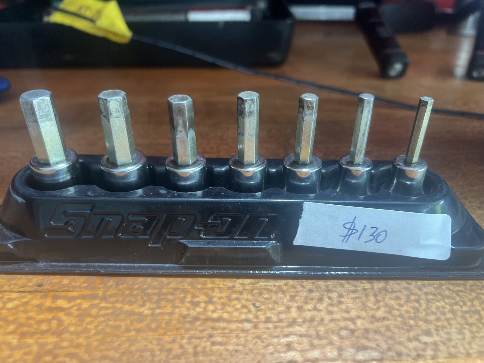 Snap On Tools 3/8″ Drive 7 Pc Metric Hex Socket Set 207EFAMY 4-10mm With Tray