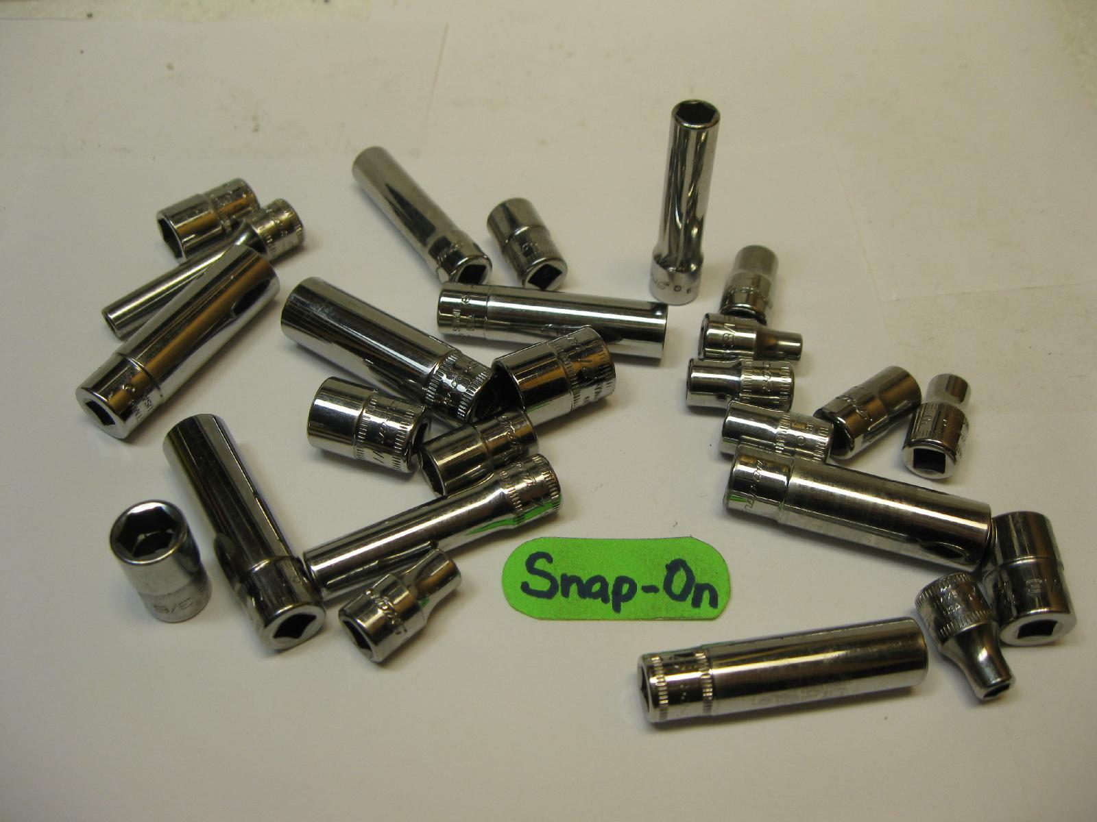 Snap-on tools 1/4″ drive Metric & SAE 6 point Sockets sold each. Mint!