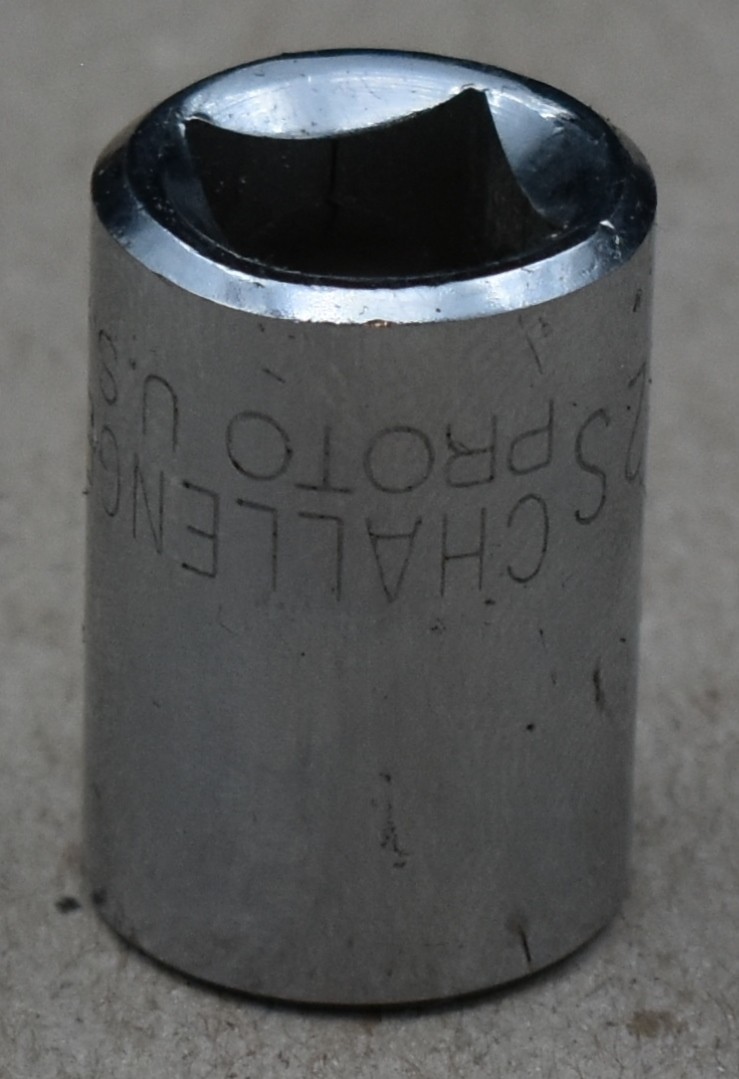PROTO CHALLENGER 1212S, 3/8″ SAE, 3/8″ DRIVE, 8-POINT, CHROME SOCKET