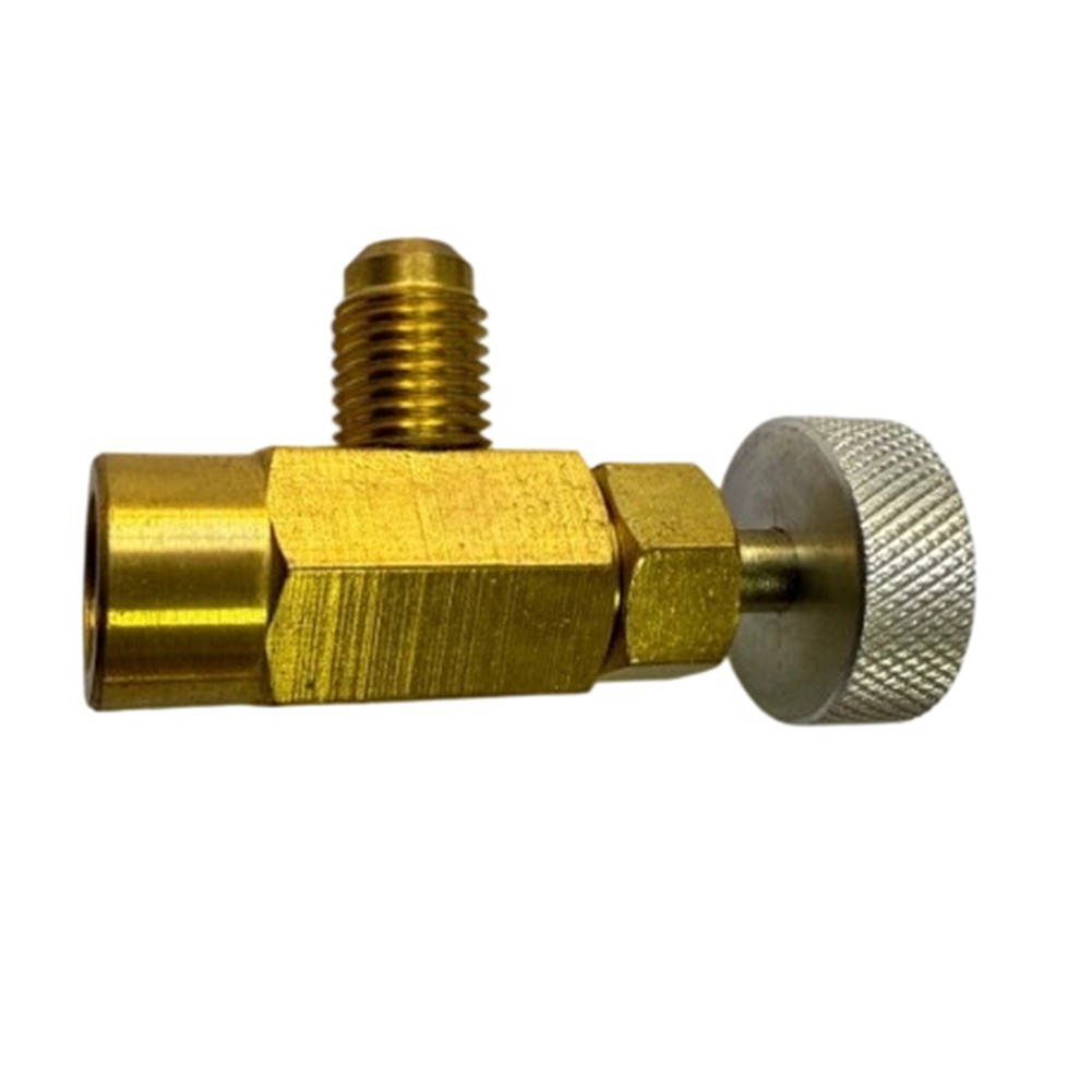 Brass Bottle Opener 7/16-28 Thread for R134a and For R1234yf AC Charging Cans