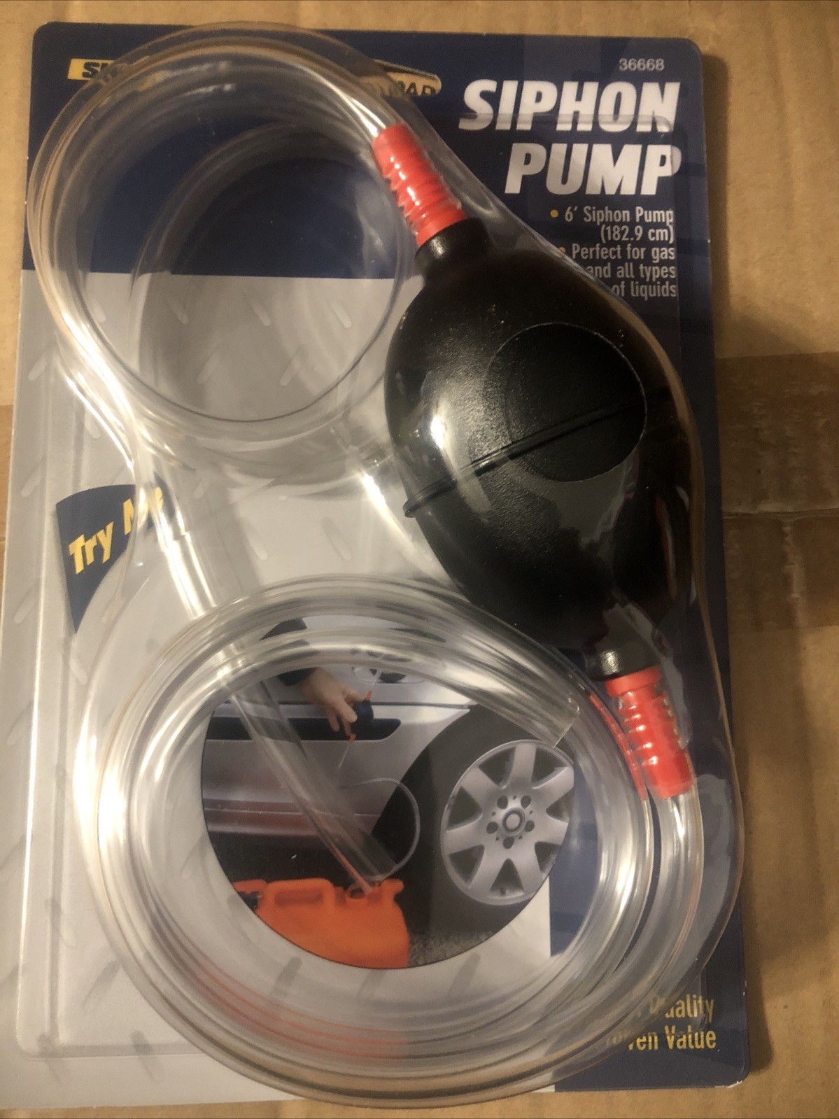 Bulb Siphon Pump & 6′ Clear Hose for Auto Car Truck Home Aquarium Gas Liquid