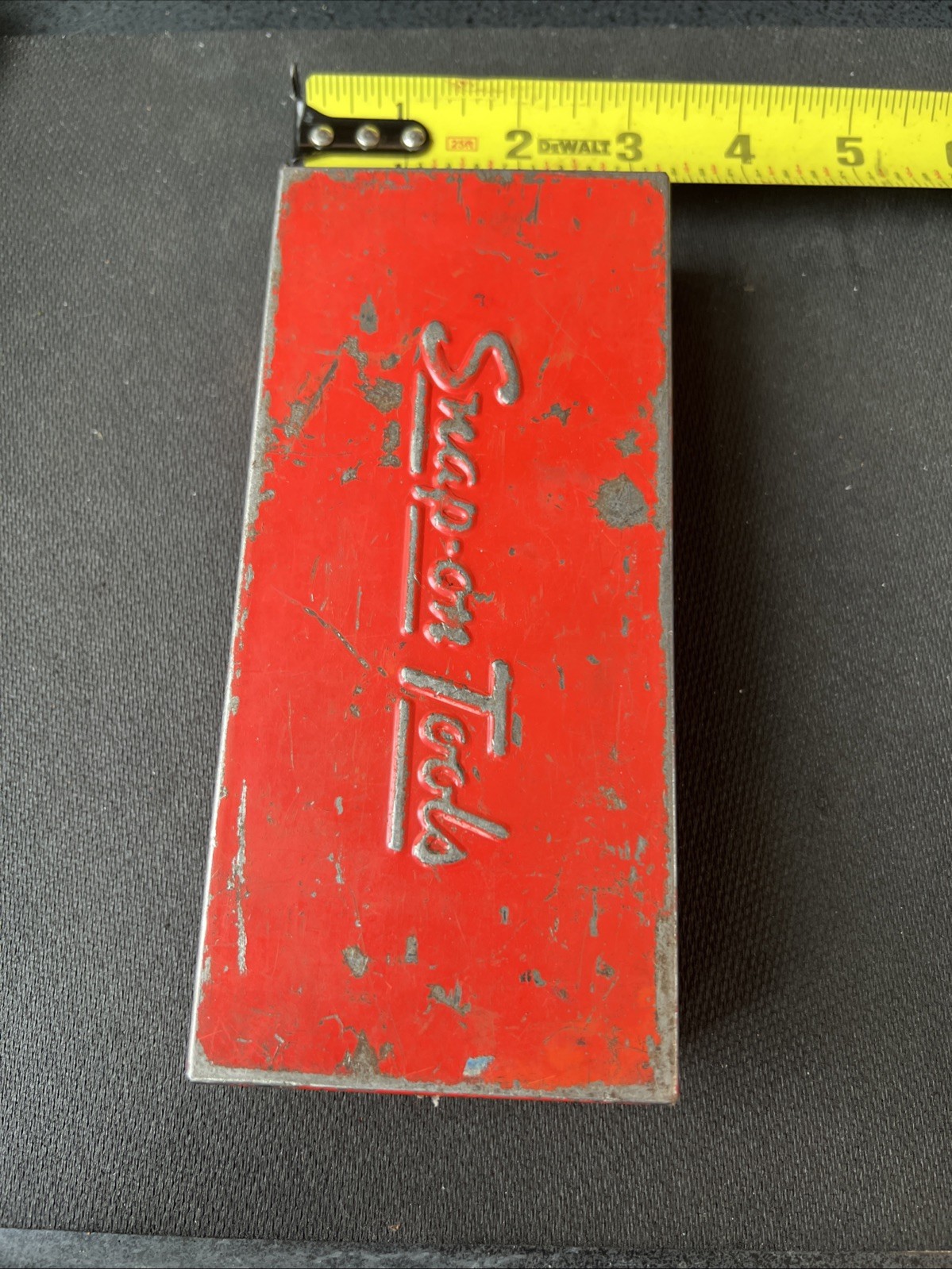 Snap-On Tools USA KRA-206A Red Metal Storage Tool Case Box, 8″ x 3″ NICE🔥