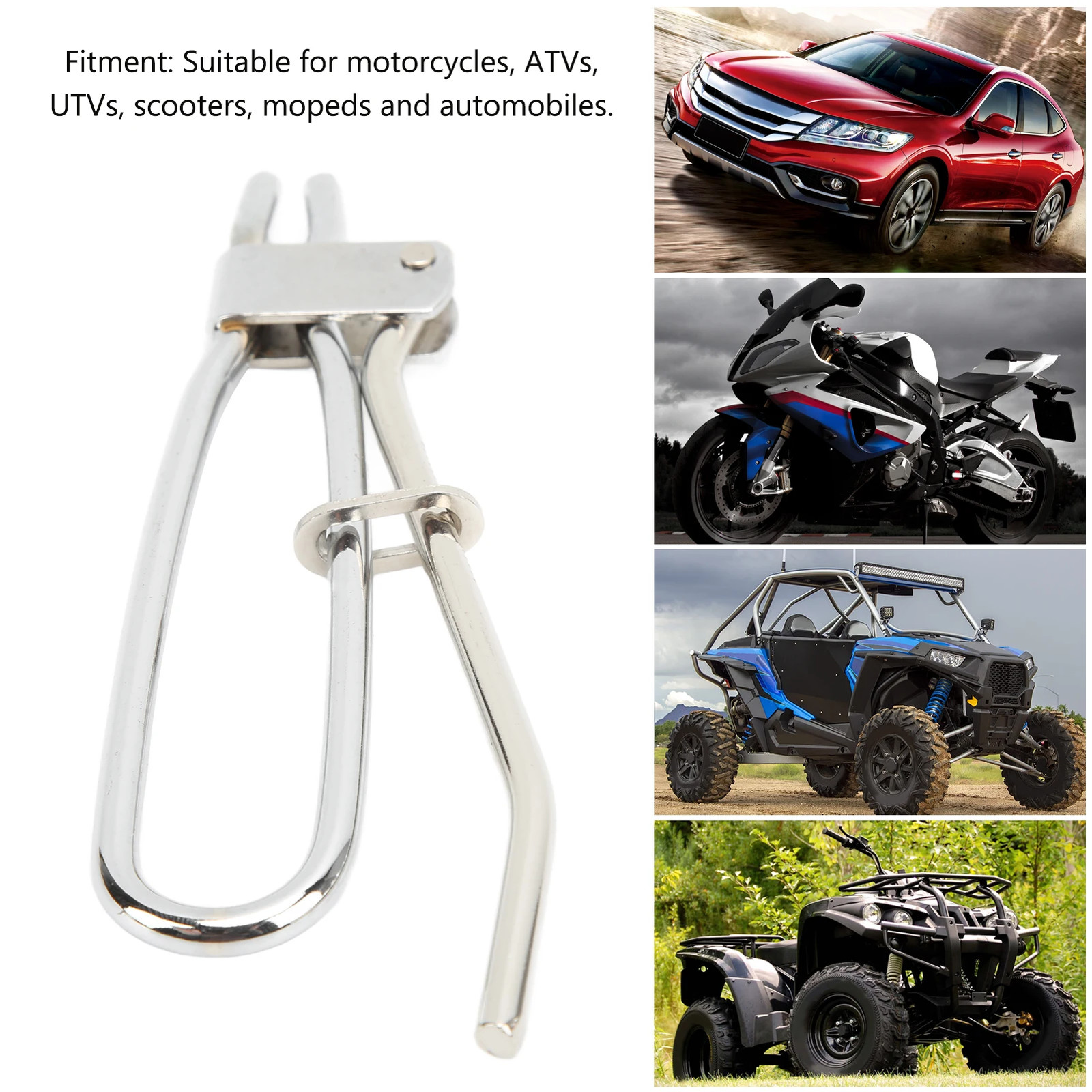 Car ATVs UTVs Brake Hose Pinch Steel Chrome Finish 12mm Opening Rounded Jaw