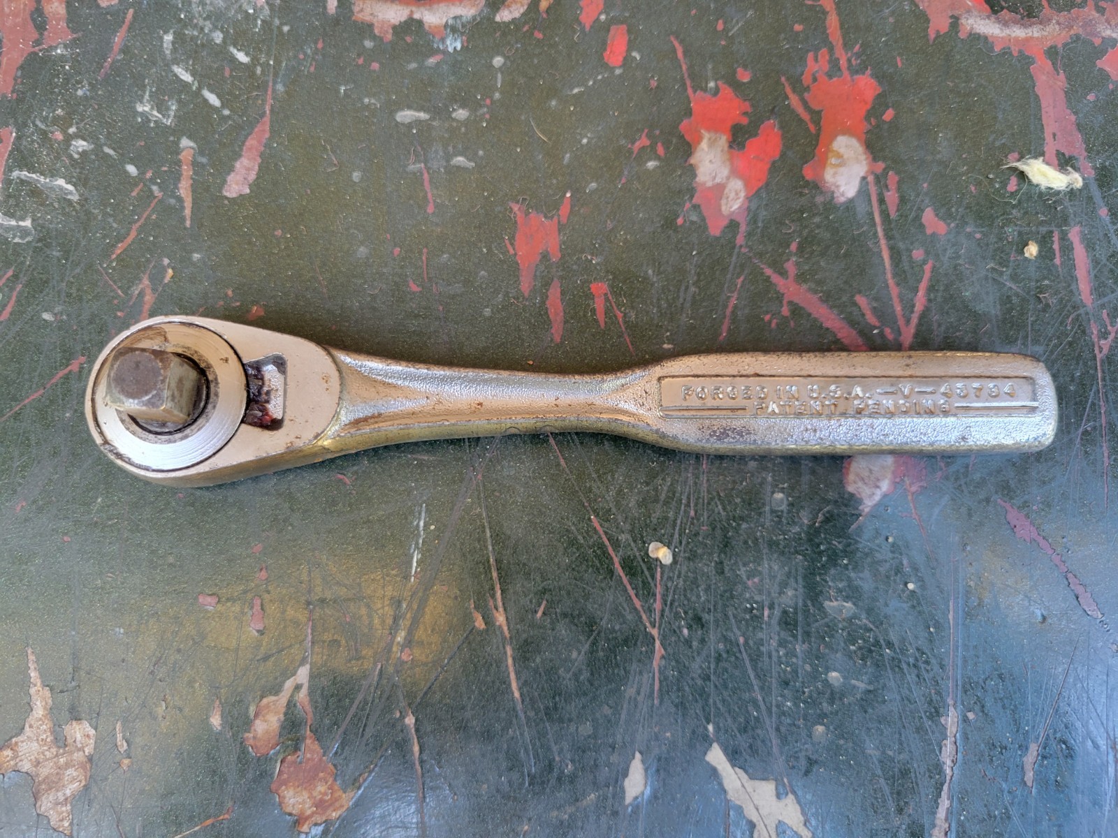 Vintage Craftsman USA Patent Pending-V- 43784 Ratchet 3/8″ Drive Forged In USA