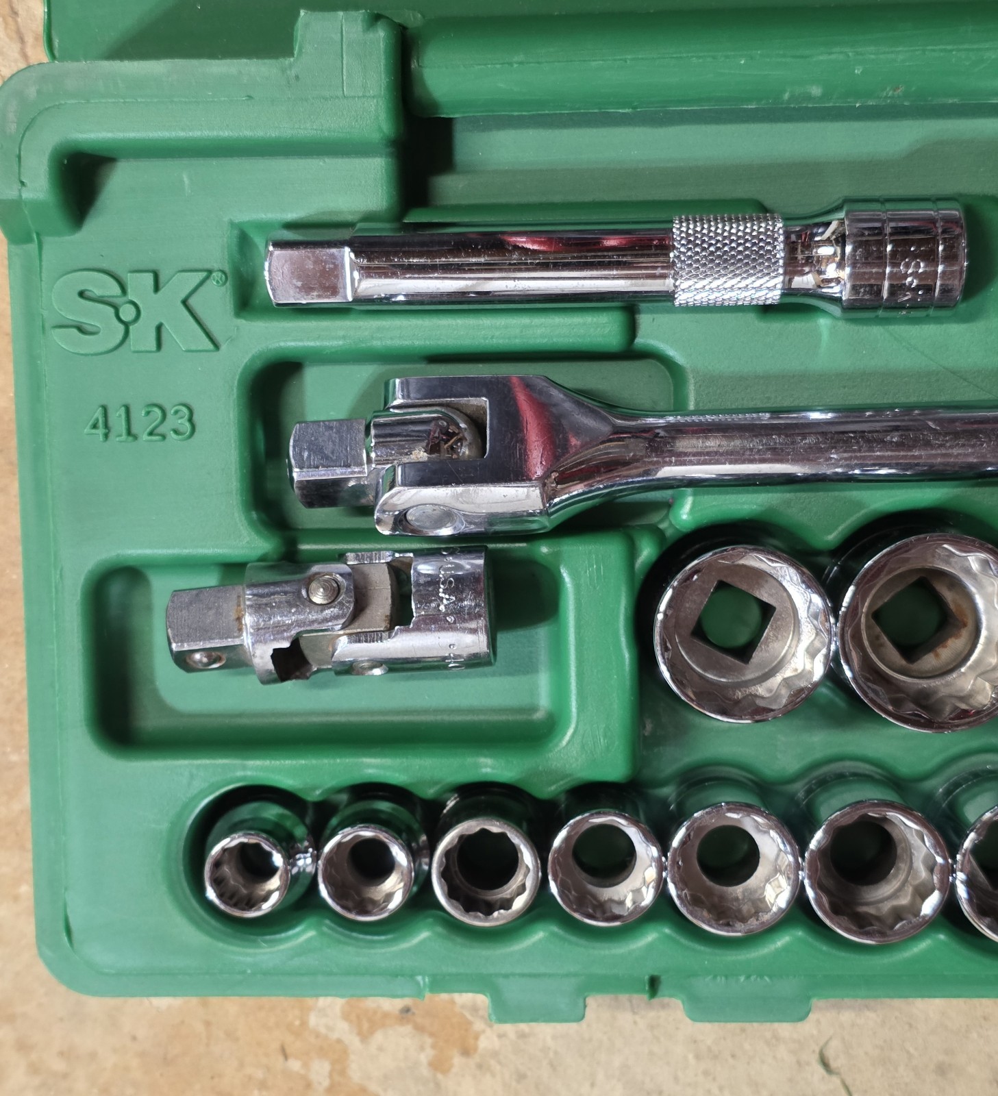 SK Tools SAE 1/2″ Dr General Service Socket Set 12pt 4123 USA (One Replcmt)