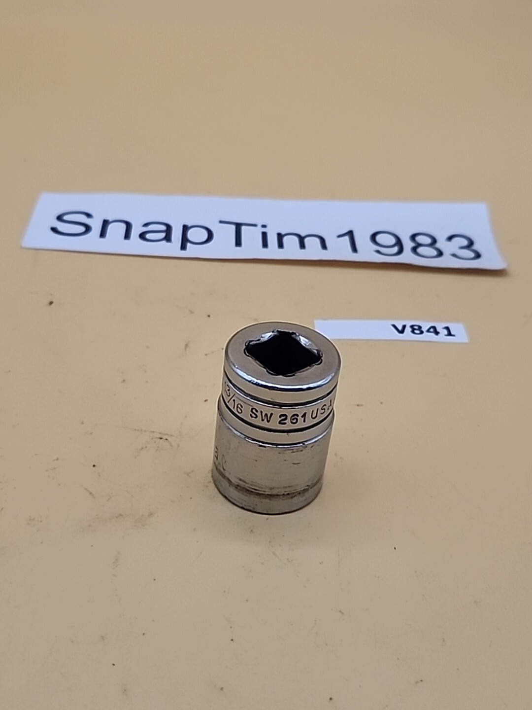 Snap-On Tools SW-261 13/16″ 1/2″drive 12 point chrome socket USA