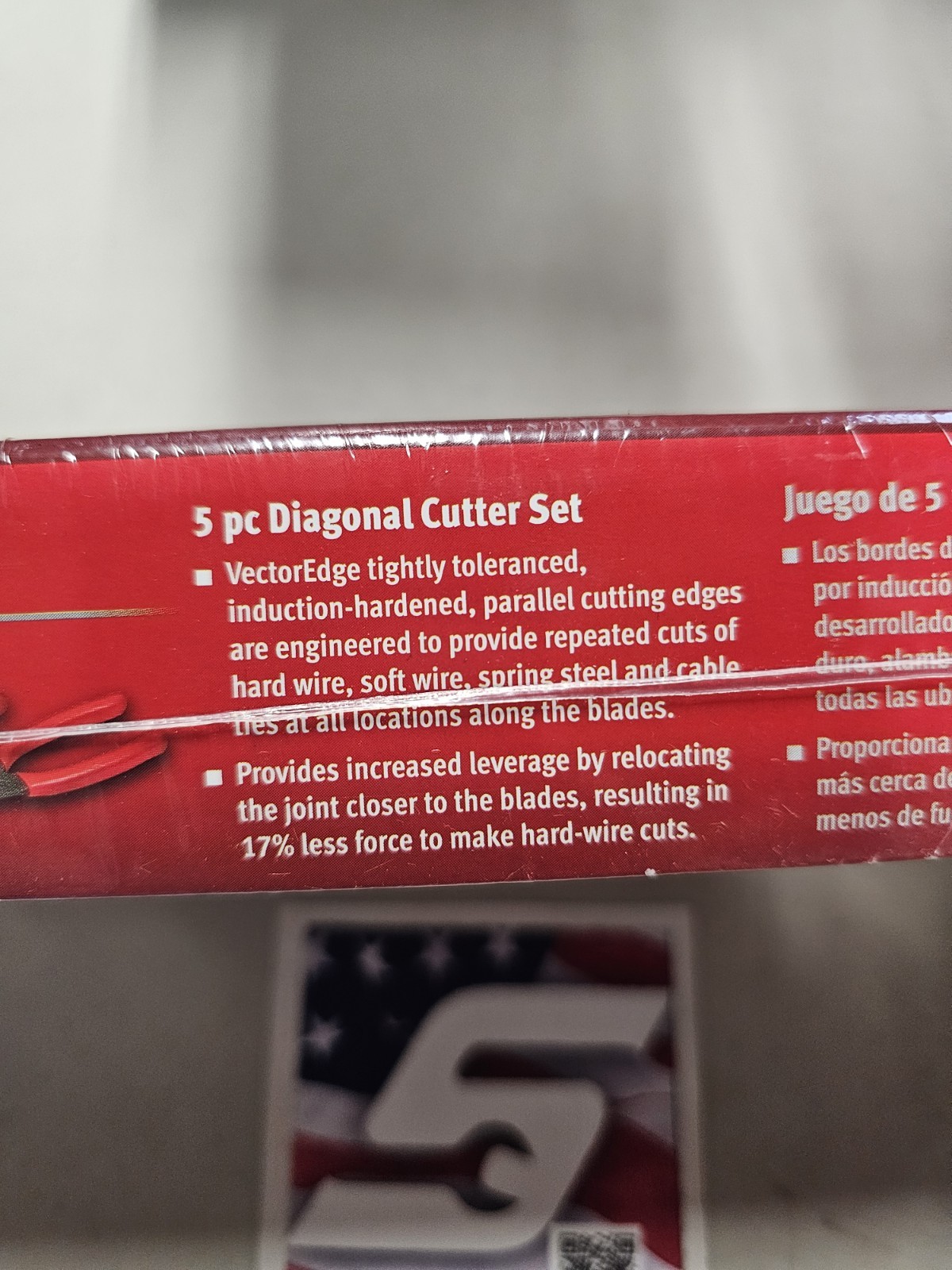 Snap On Tools NEW CUTTER5 5 Piece RED Soft Grip Diagonal Cutter Plier Set USA