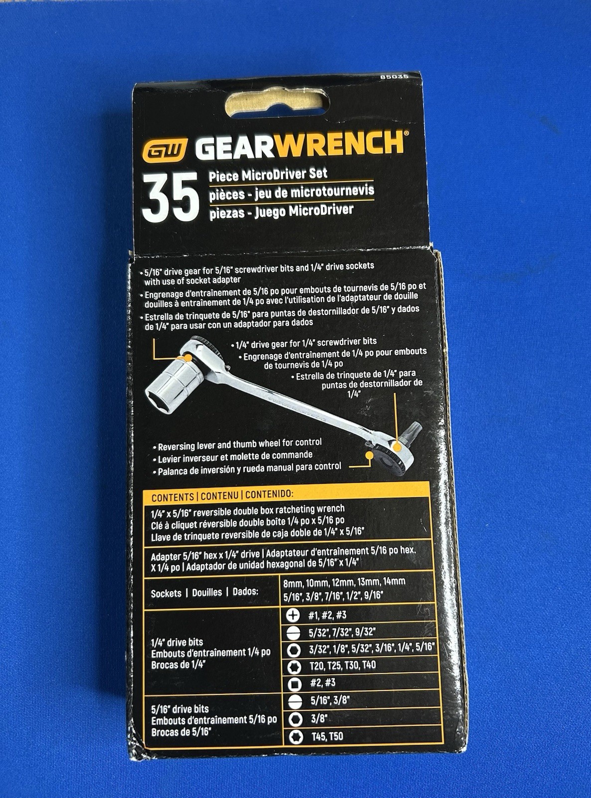 GearWrench 85035 35-pc 1/4″ Drive MicroDriver Set Ratchet SAE/METRIC 🔥