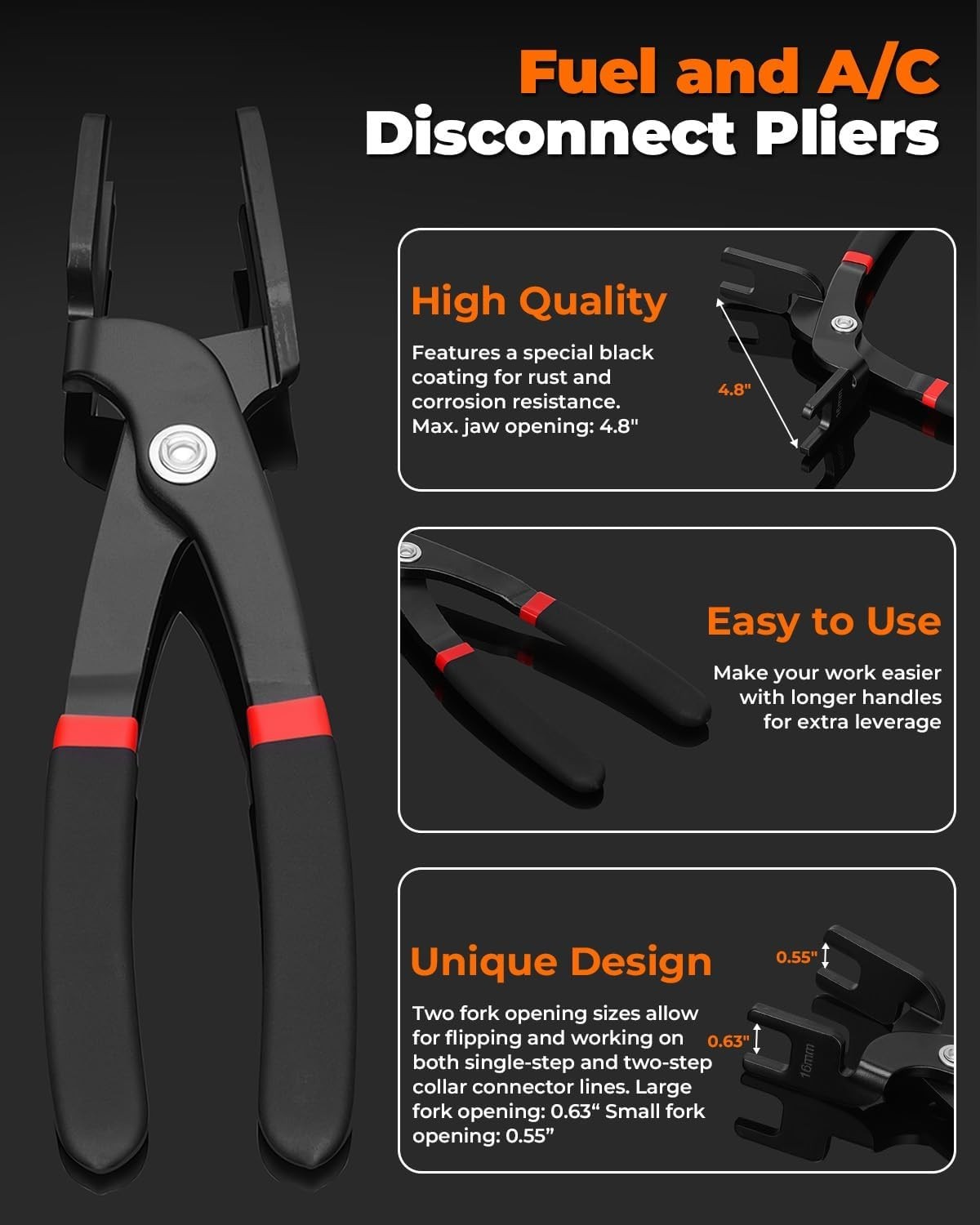 Versatile 45PCS Hydraulic & Fuel Line Disconnect Tool Kit for Professionals