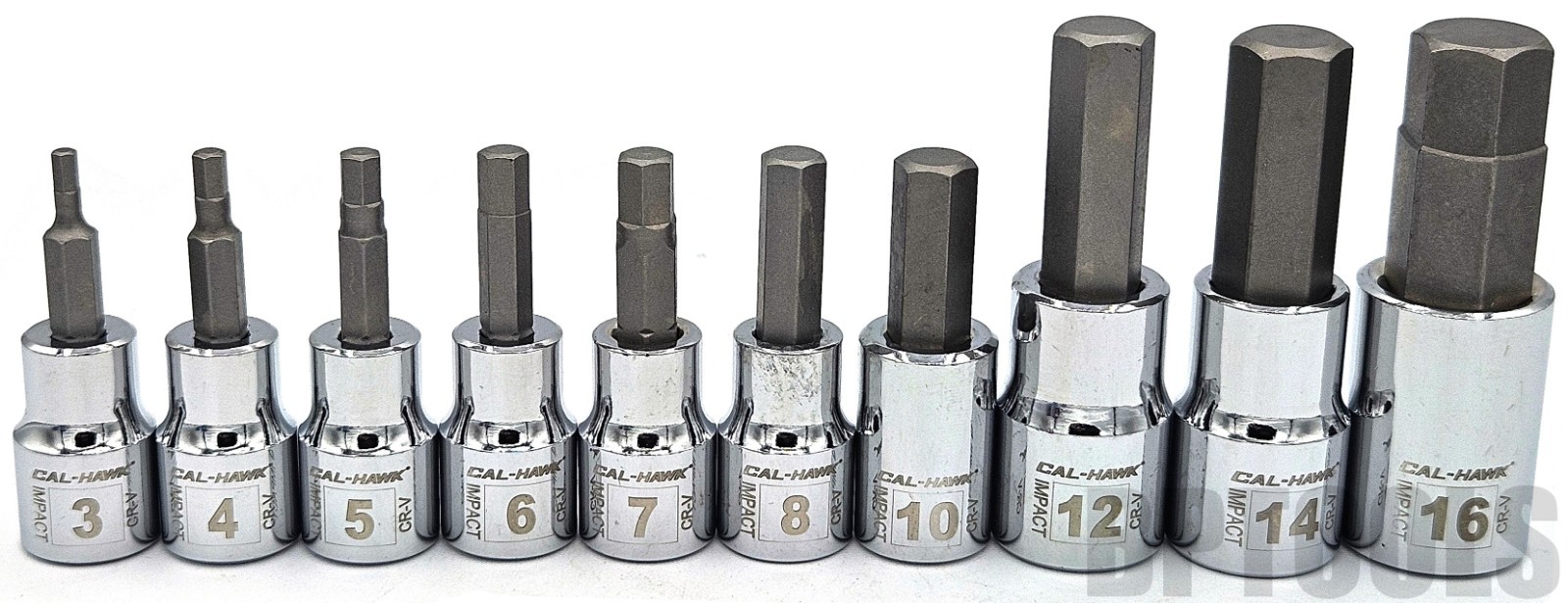 10pc 3/8″ & 1/2″ Drive Hex Key Allen Head (METRIC) Socket Bit Set 3-16 MM