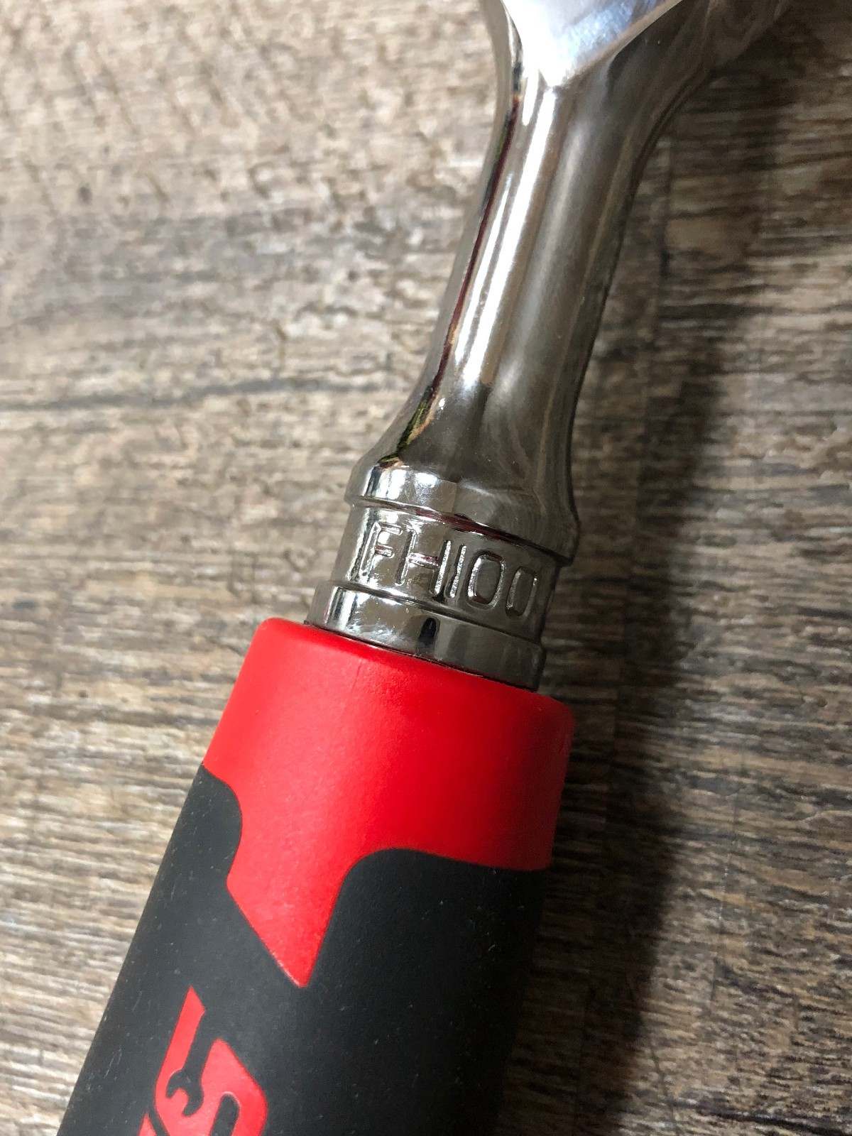 Snap On FH100 3/8″ Dr 100 Tooth Standard Fixed Ratchet Red Soft Grip FAST Ship!