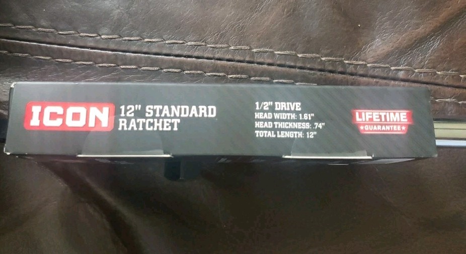 ICON R3SG G2 1/2″ Drive, 12″ Standard Ratchet w/ Comfort Grip 70435 NEW w Tags