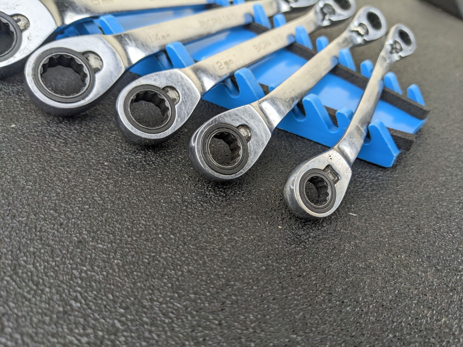 #bp430 Blue Point BXORM706 Reversible Offset 12Pt Ratcheting Wrench Set 8-19mm