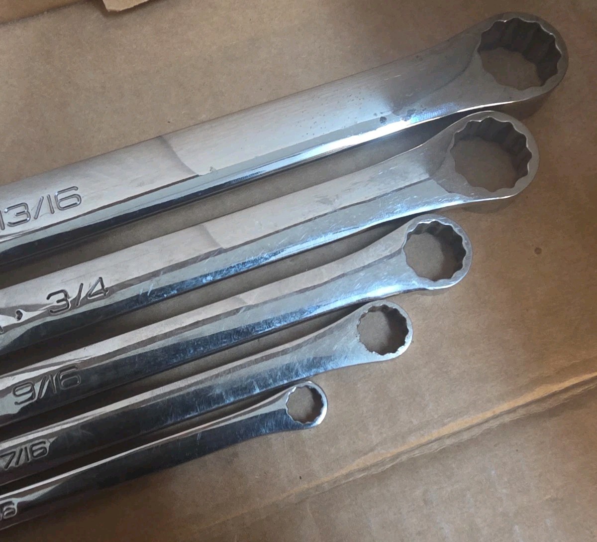 Snap-on Tools USA NEW 5pc SAE High Performance 0° Box End Wrench Set