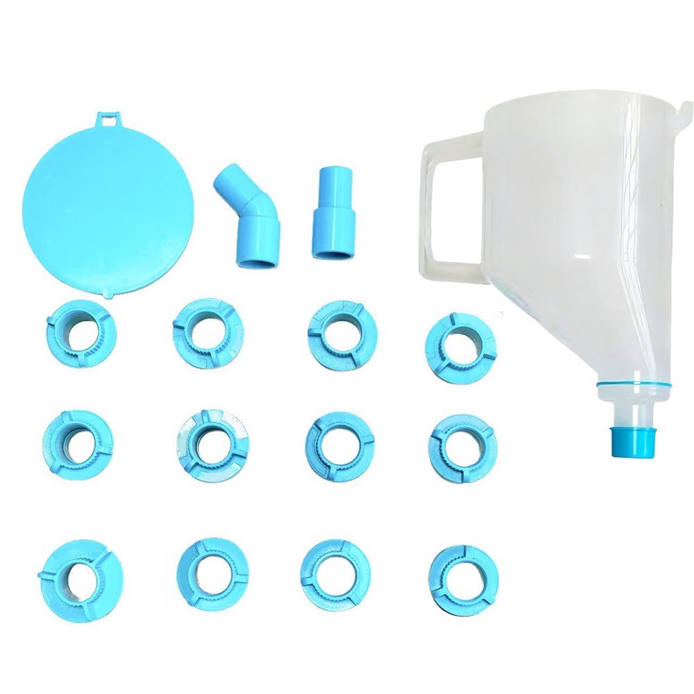 15PCS Oil Funnel Set with 14 Sizes Adapters for Engine Oil Filling and Draining