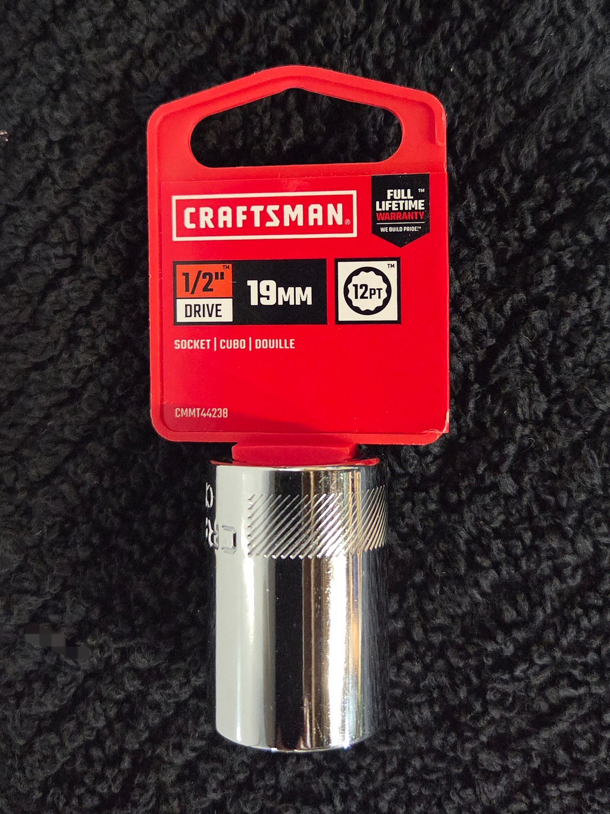 Craftsman 19mm Standard Socket 1/2″ Drive 12 point CMMT44238