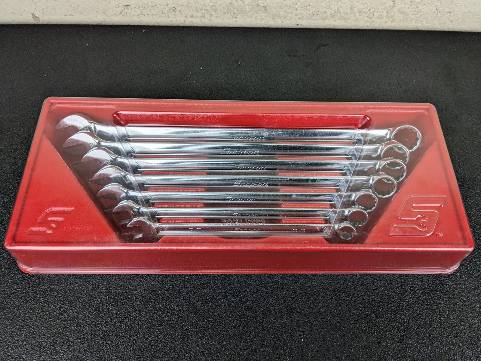 #bn430 Snap-on Tools OEXL707 Long Handle SAE Combination Wrench Set